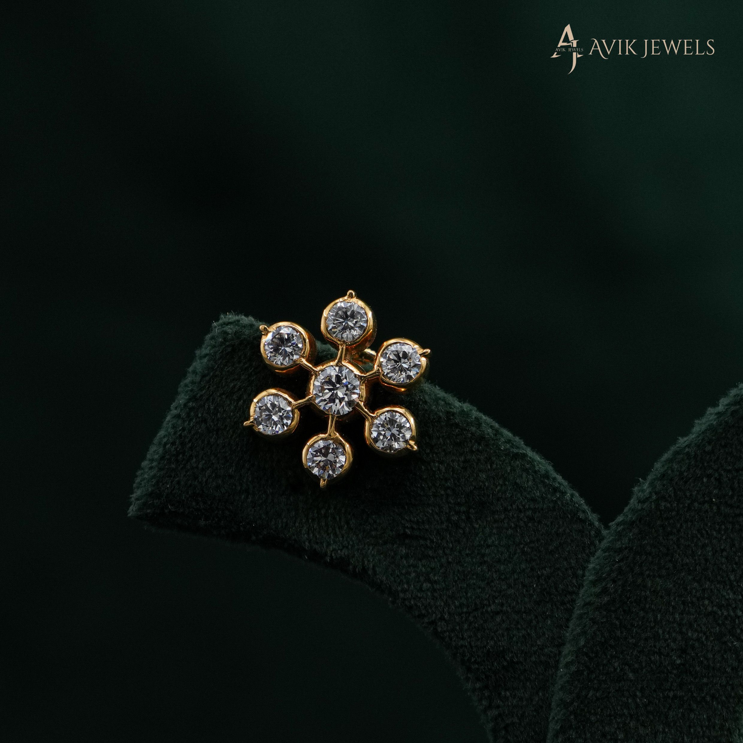 Avik Jewels - Lab Grown Diamond Flower Studs