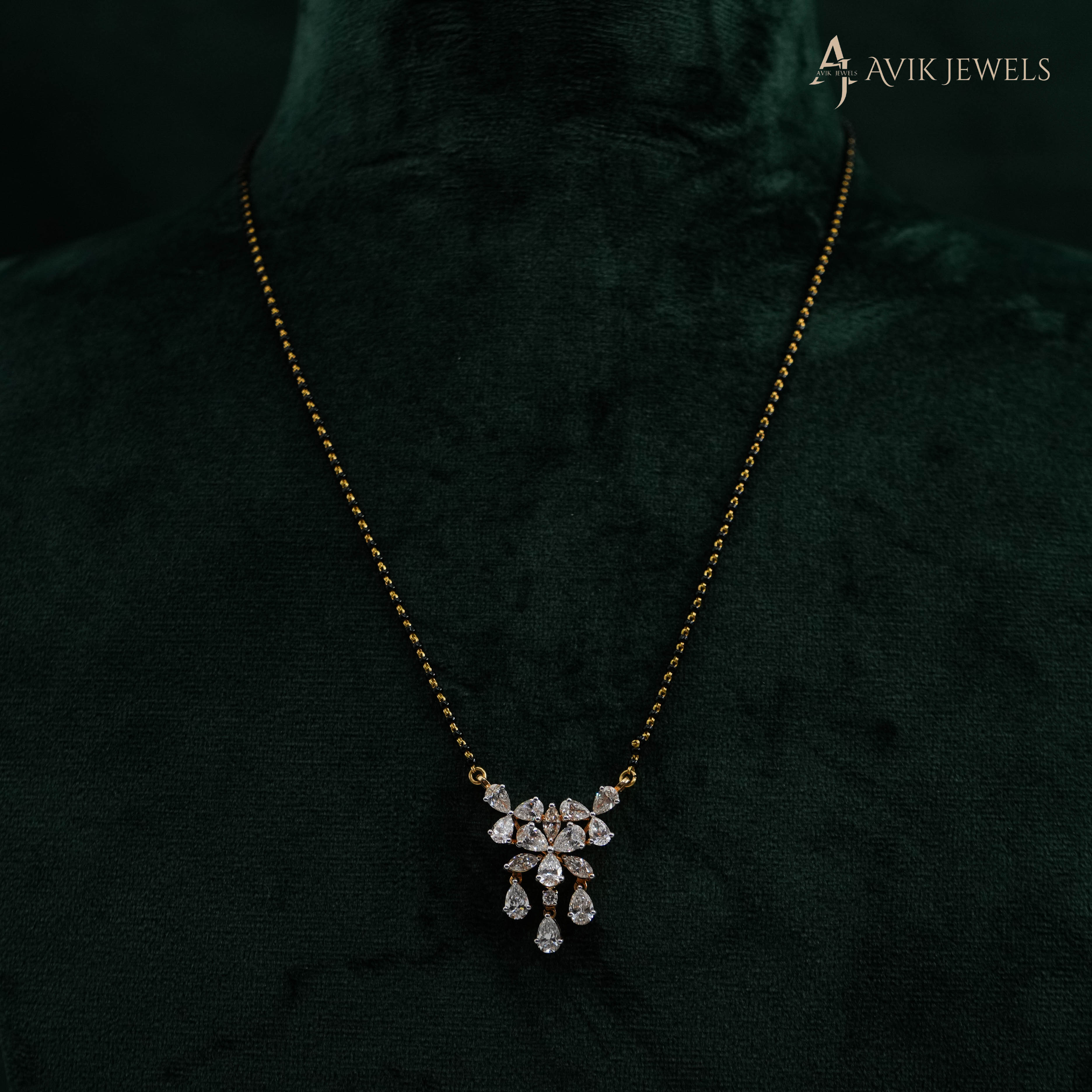Avik Jewels - Lab Grown Diamond Mangalsutra Pendant