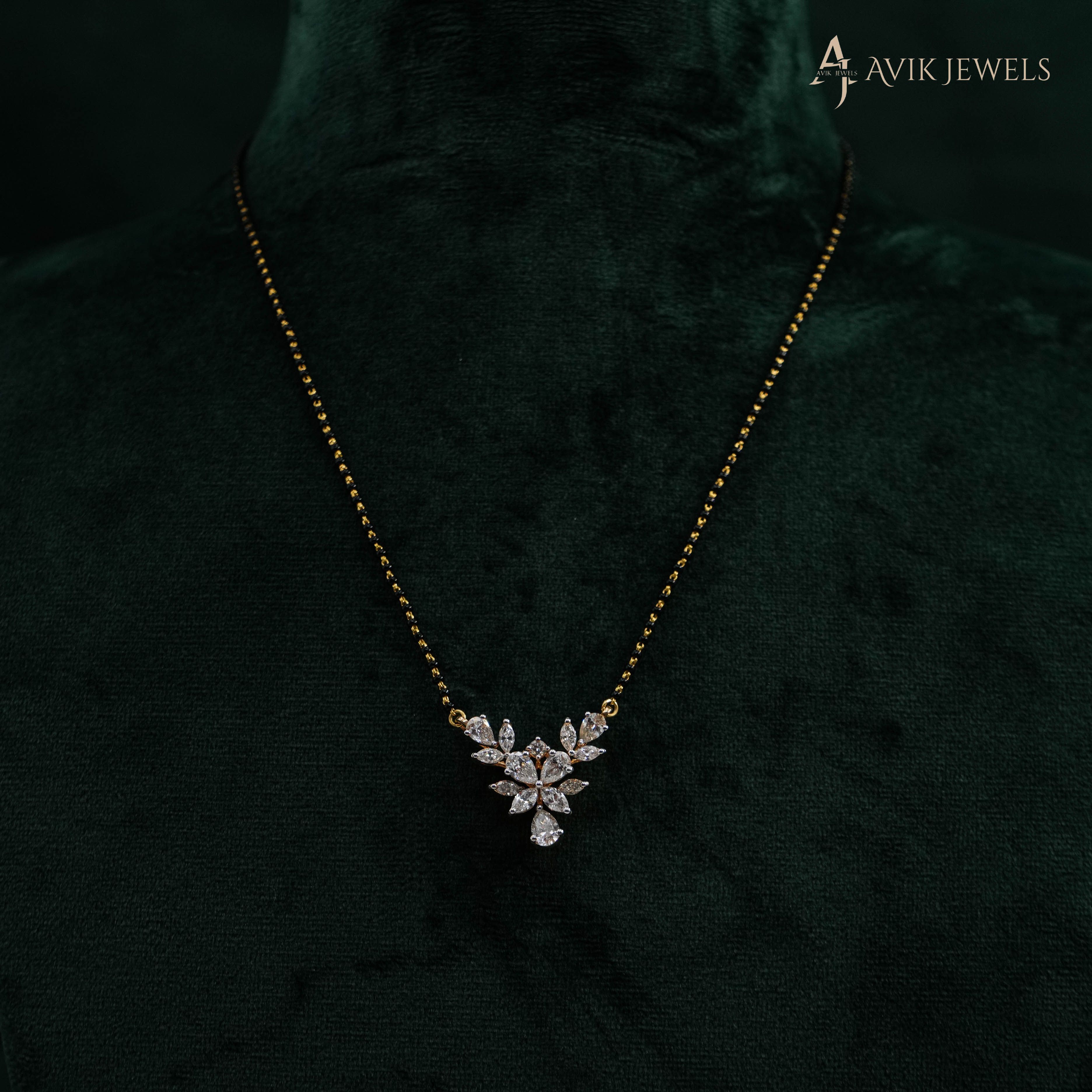 Avik Jewels - Lab Grown Diamond Mangalsutra Pendant