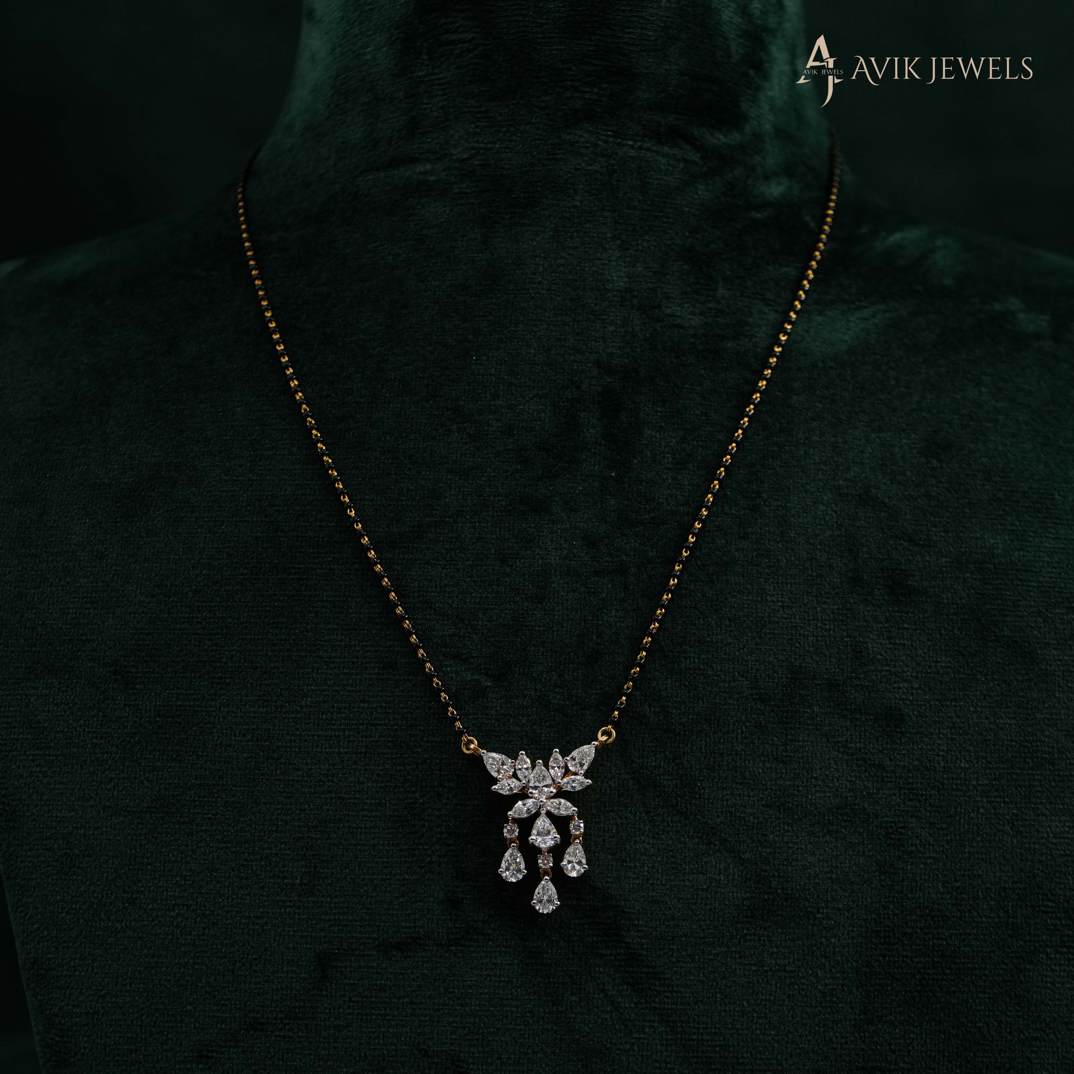 Avik Jewels - Lab Grown Diamond Mangalsutra Pendant