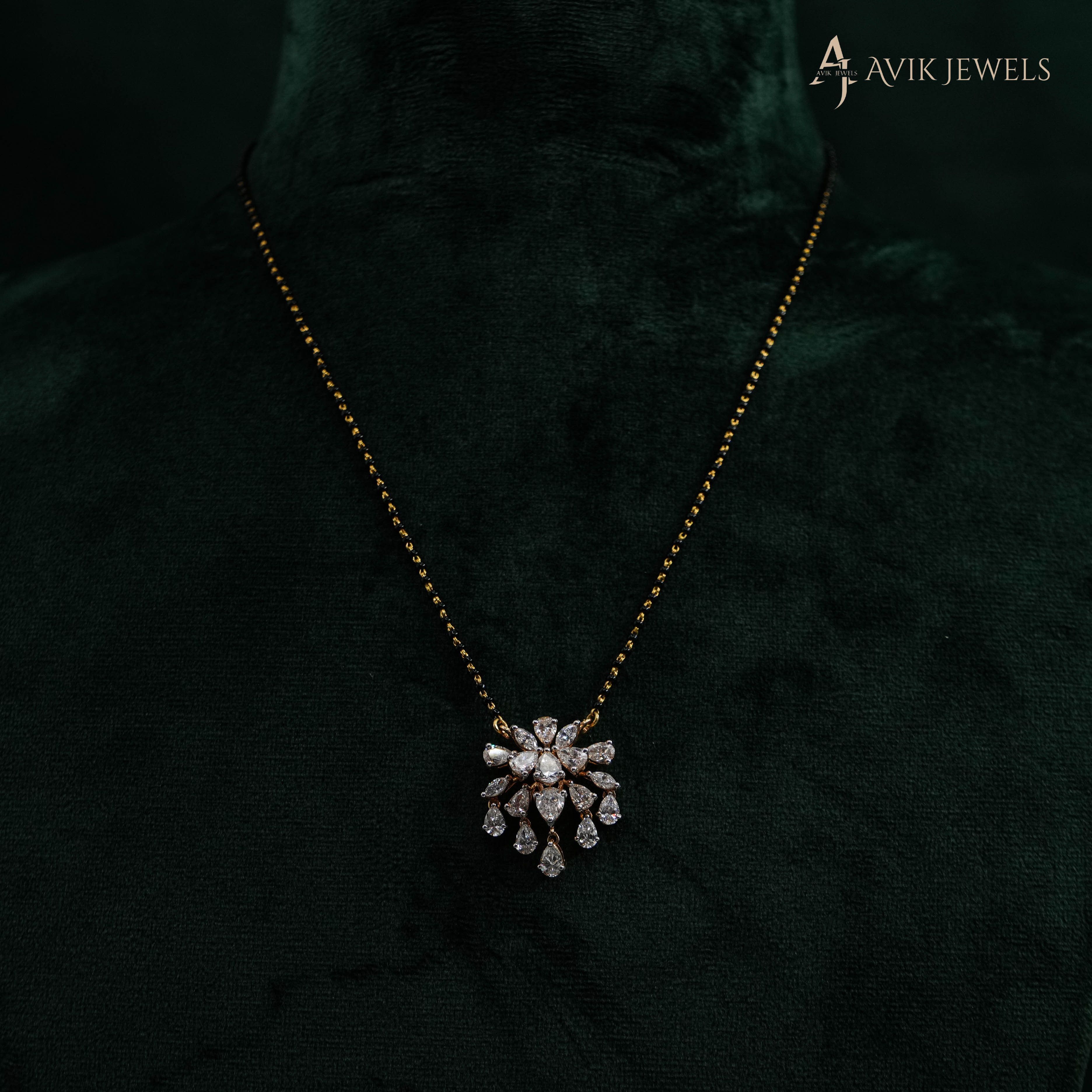 Avik Jewels - Lab Grown Diamond Mangalsutra Pendant