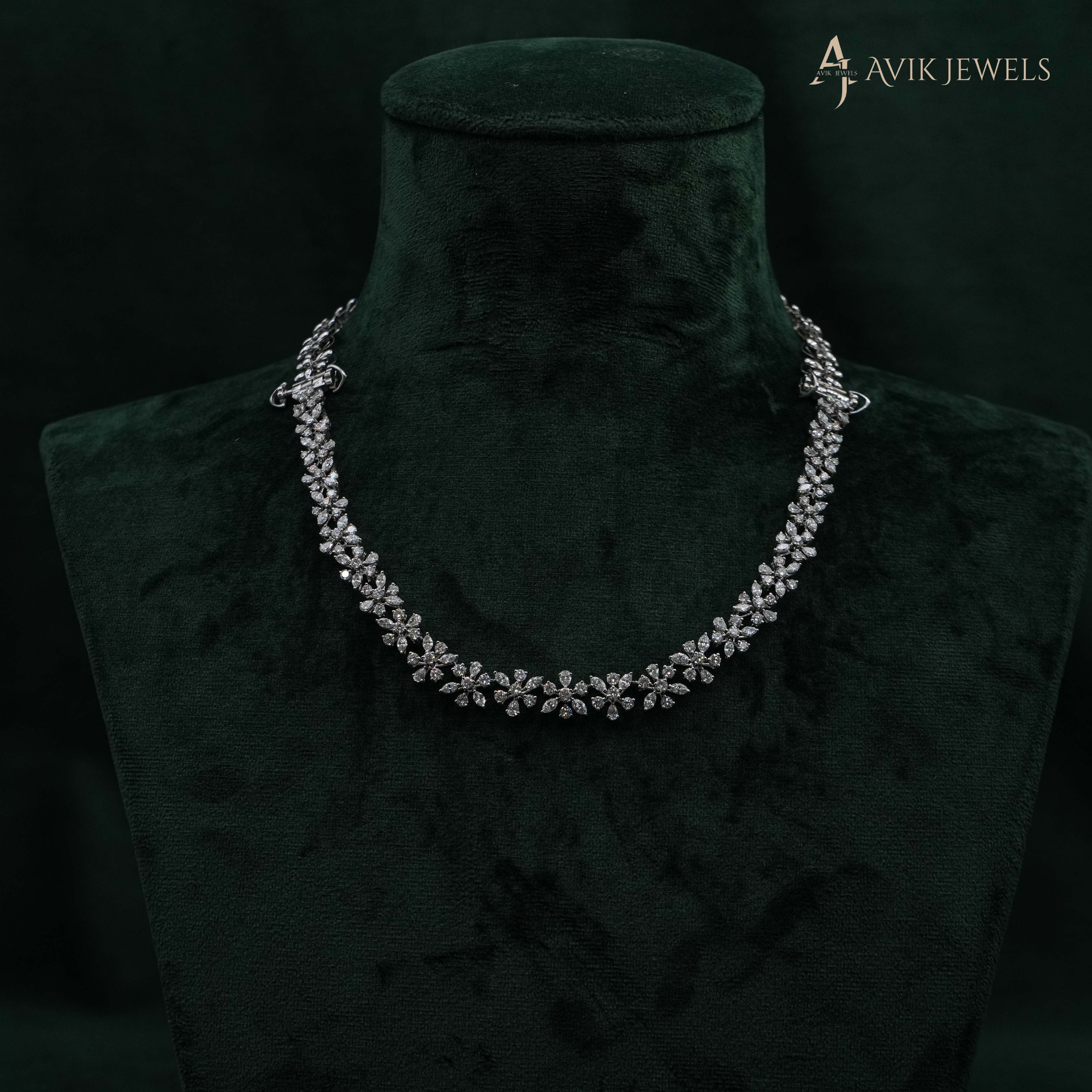 18KT Triple-Layered Lab Grown Marquise & Pear Cut Diamond Masterpiece - Line 1