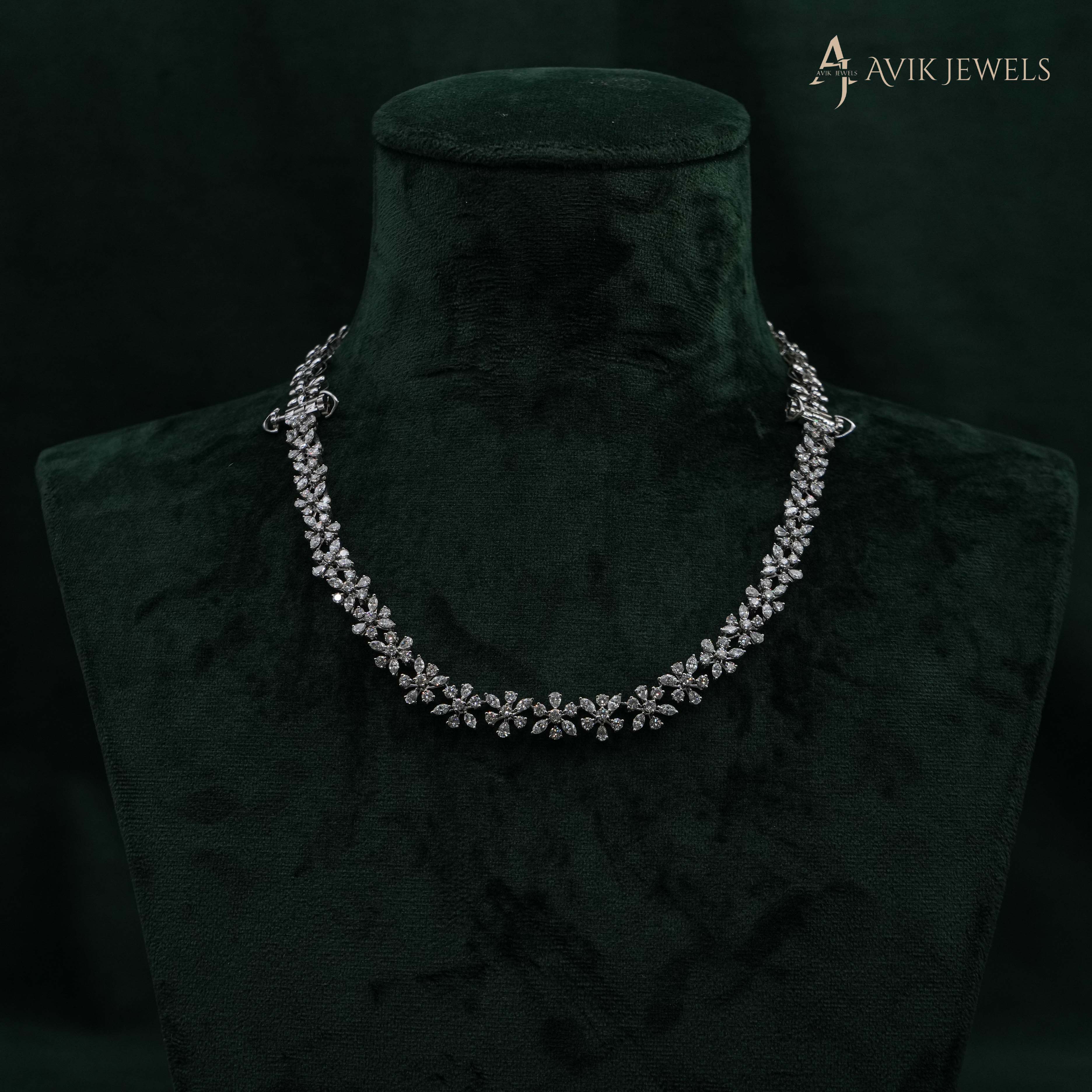 One Masterpiece, Infinite Styles.. The Convertible 18KT Multi Layered Lab Grown Diamond and Emerald Statement Necklace