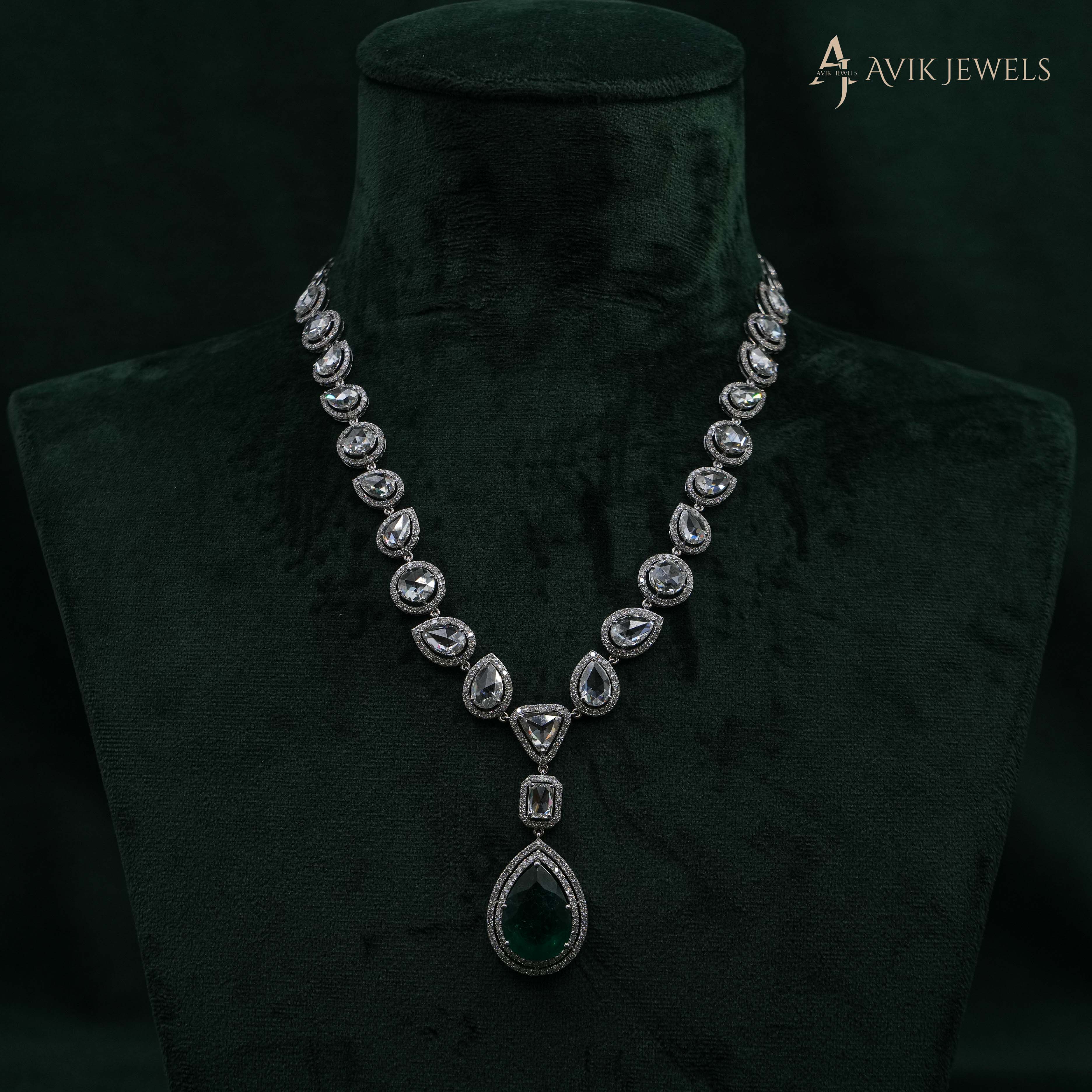 Avik Jewels - Polki Necklace Set