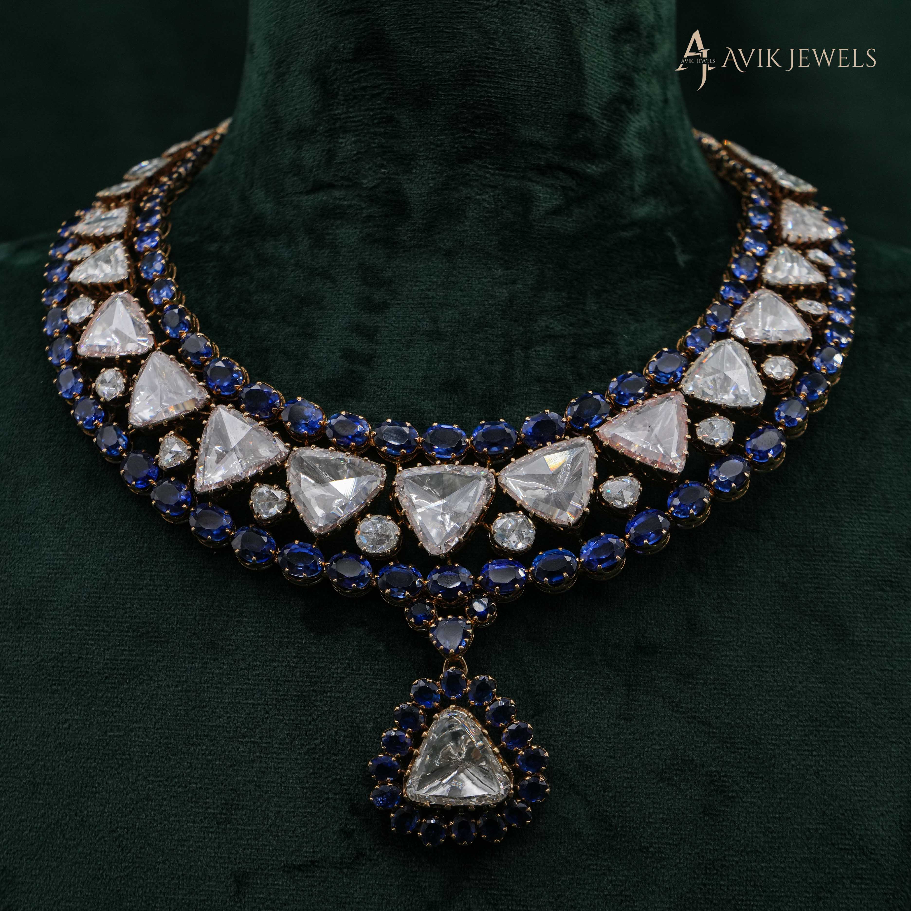Avik Jewels - Polki Necklace Set