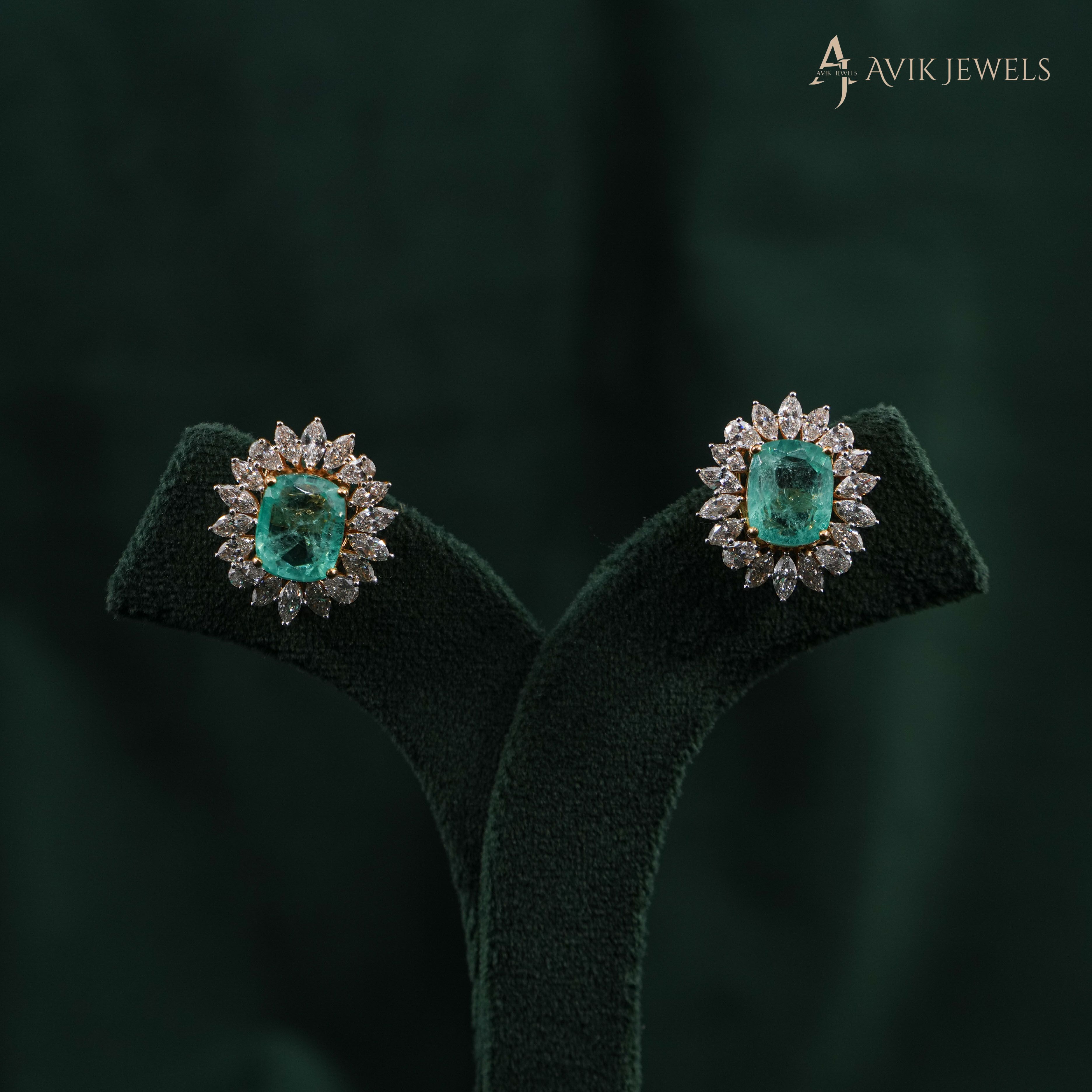 Emerald Stud Earrings