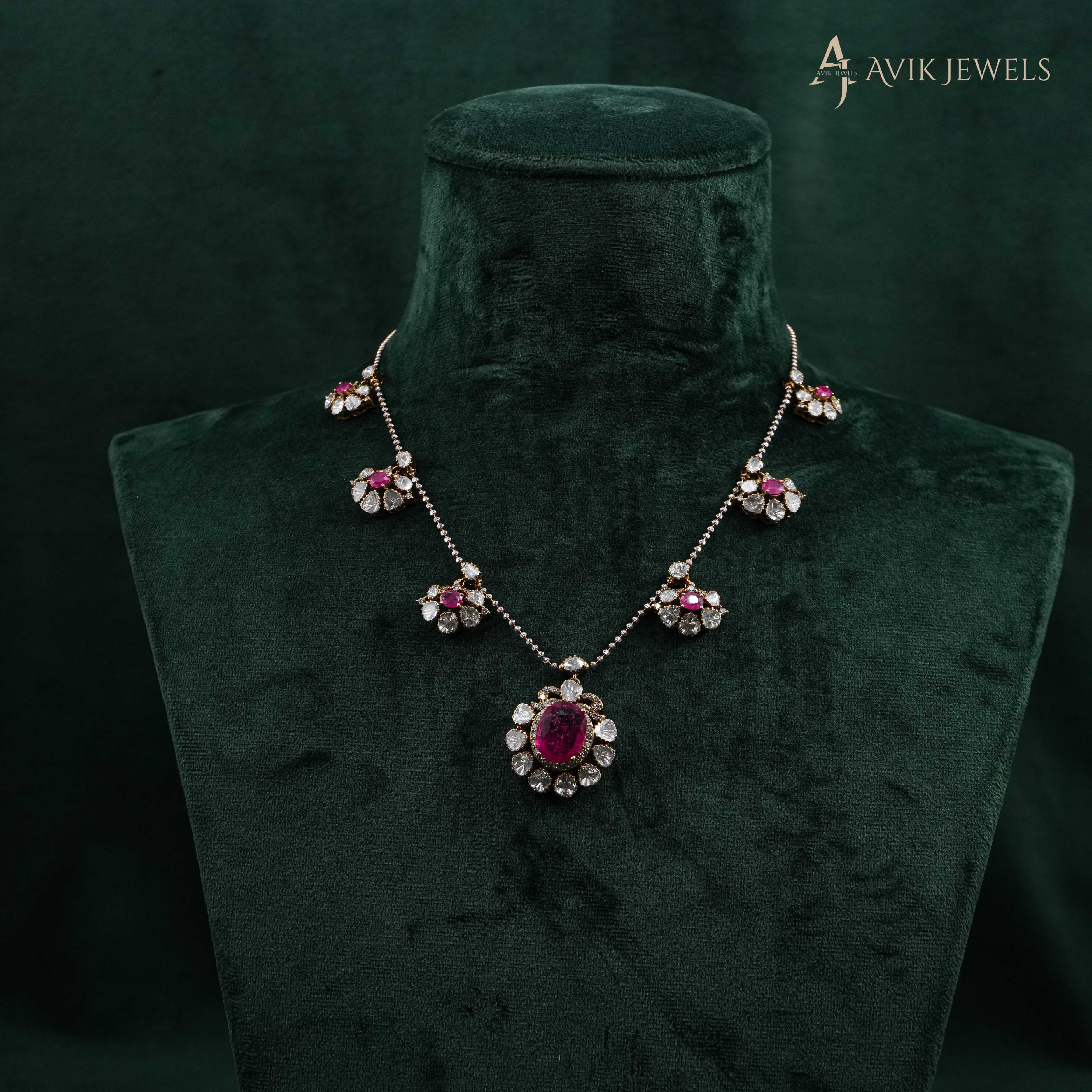 Ruby Diamond Necklace