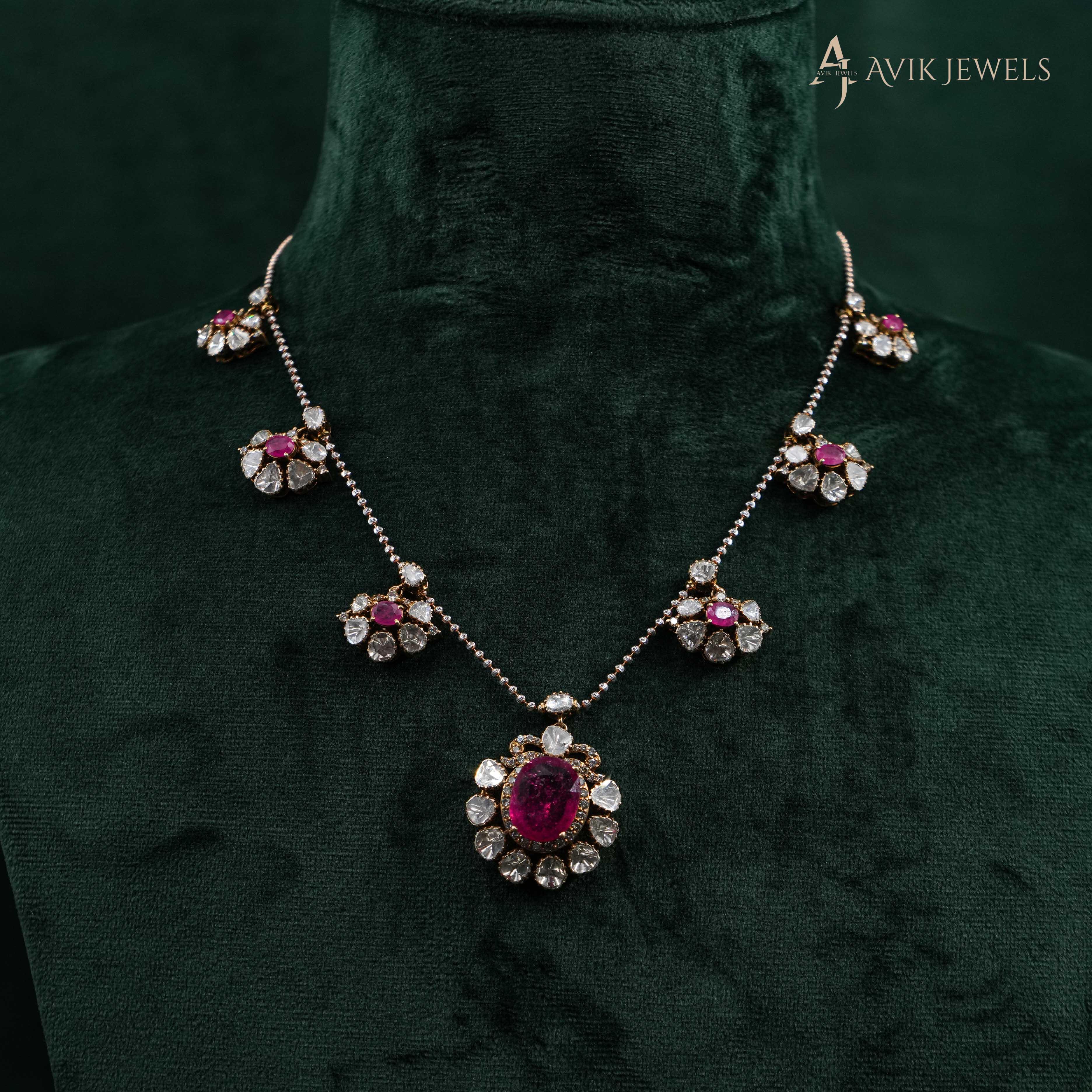 Ruby Diamond Necklace