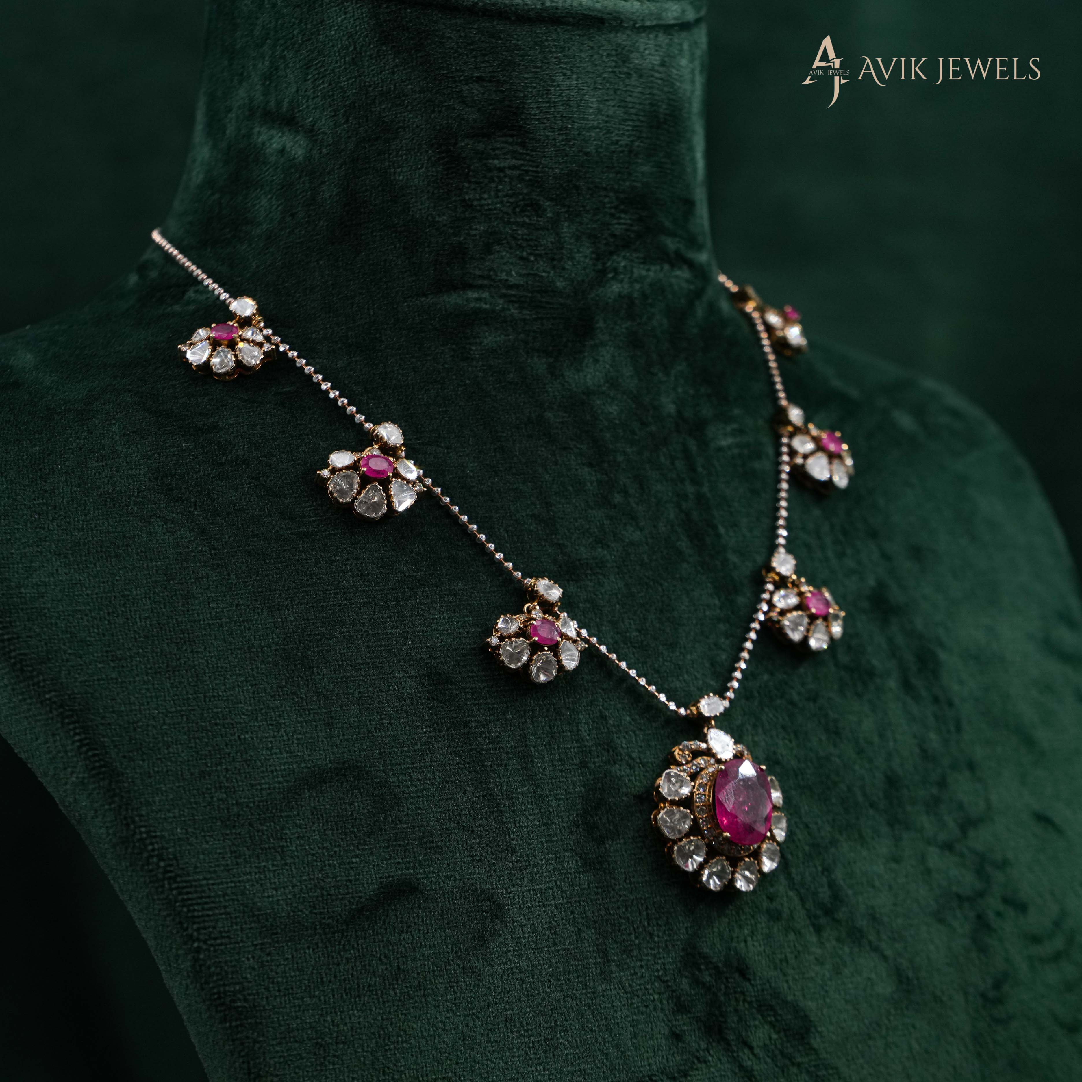 Ruby Diamond Necklace