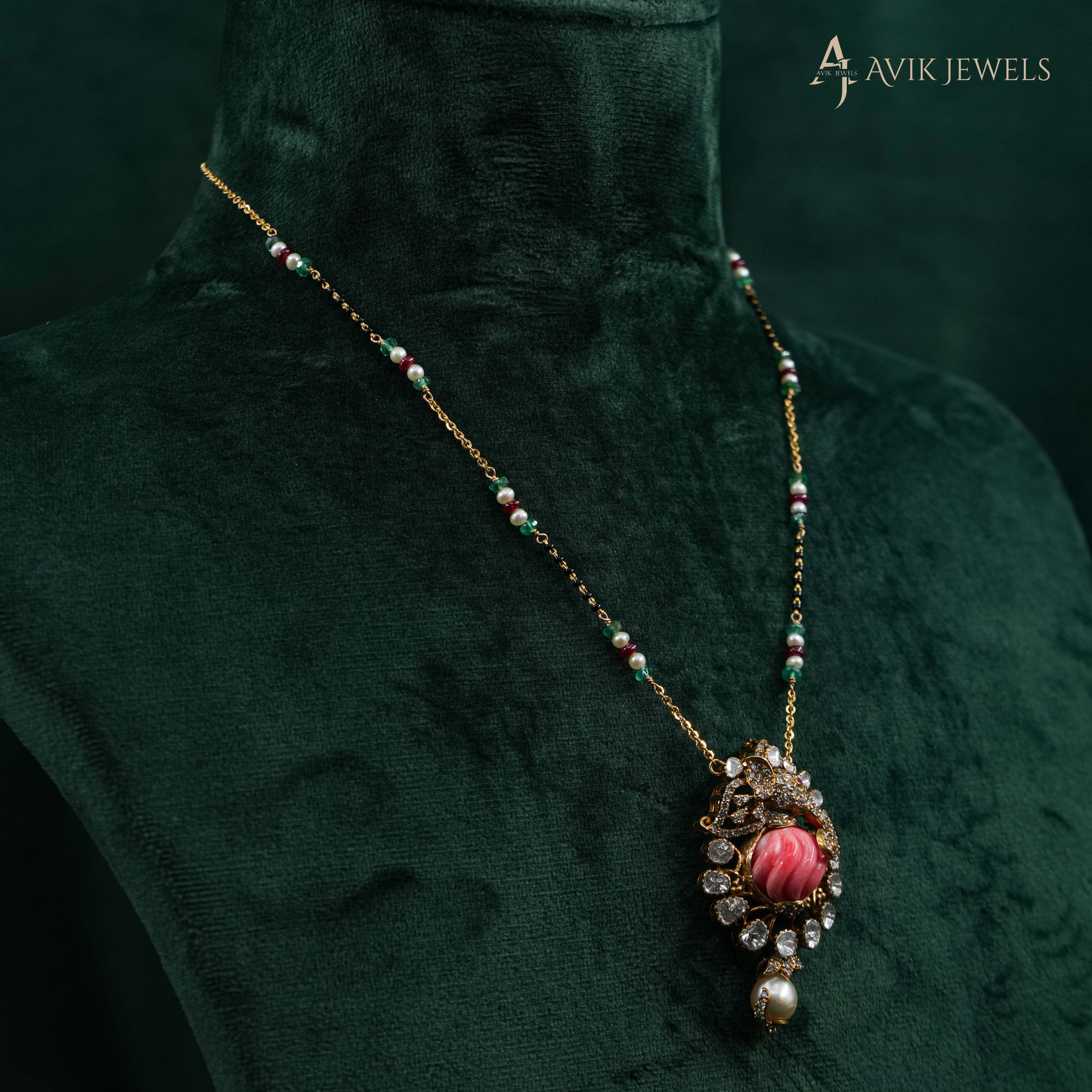 Polki Elephant Necklace