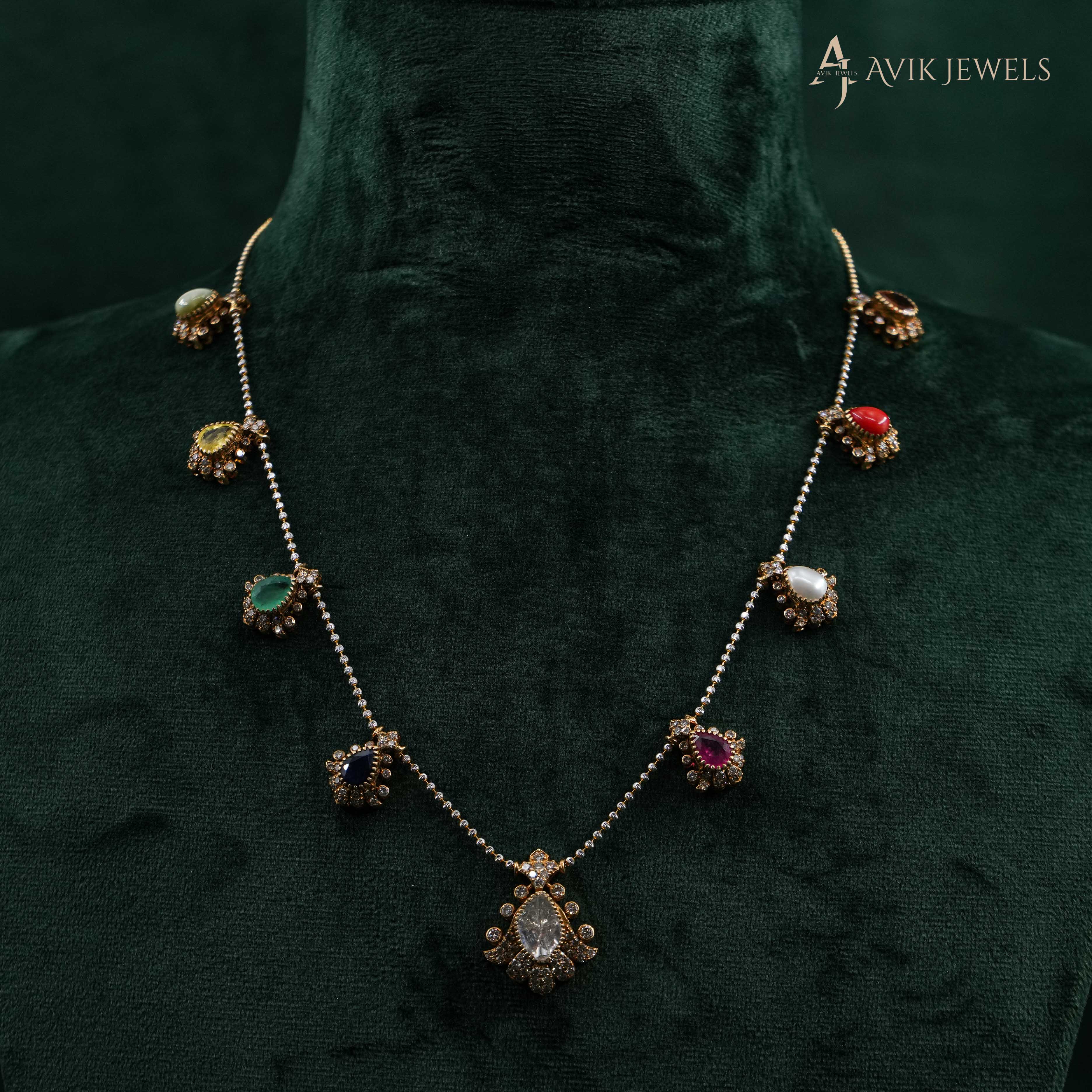 Gemstone Gold Necklace