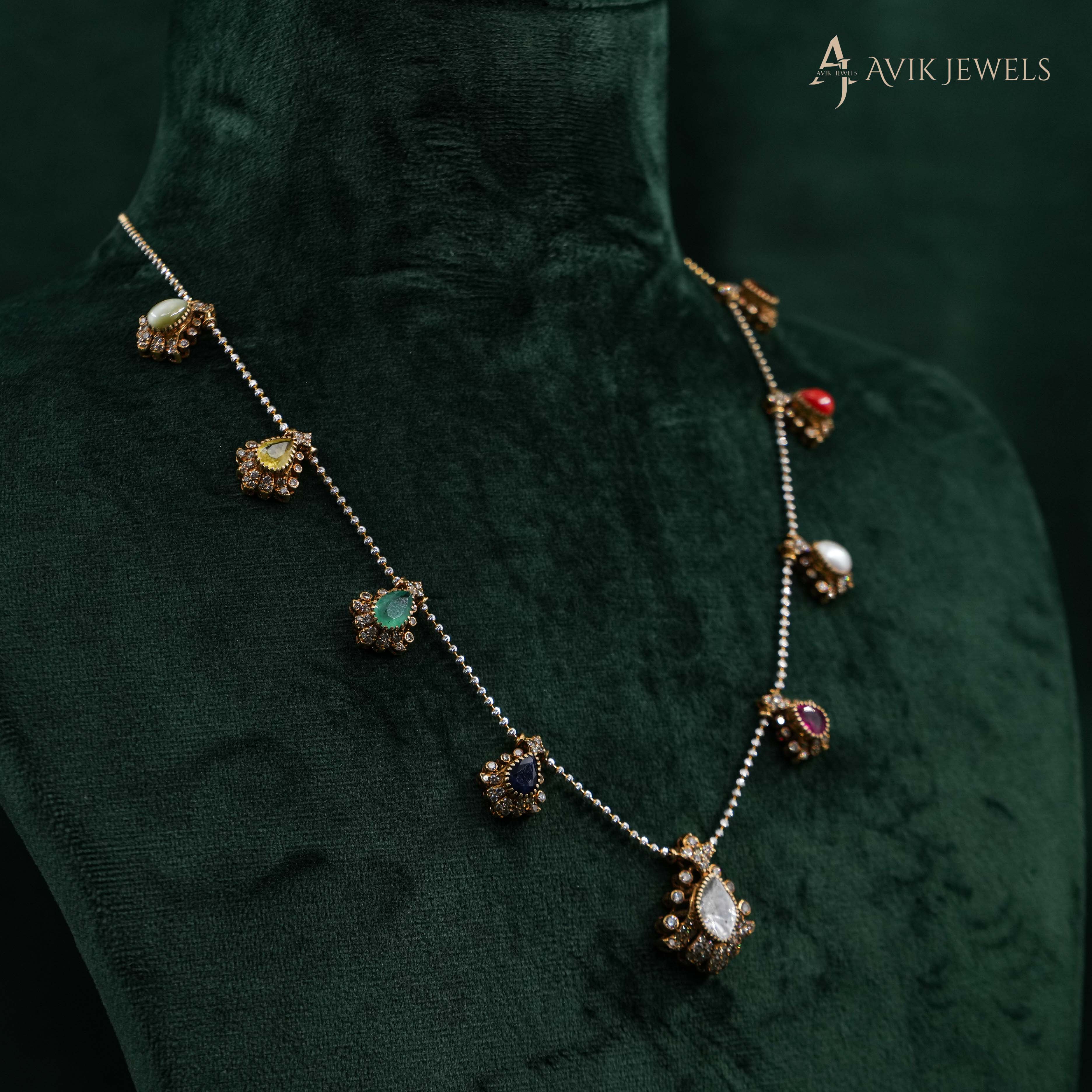 Gemstone Gold Necklace