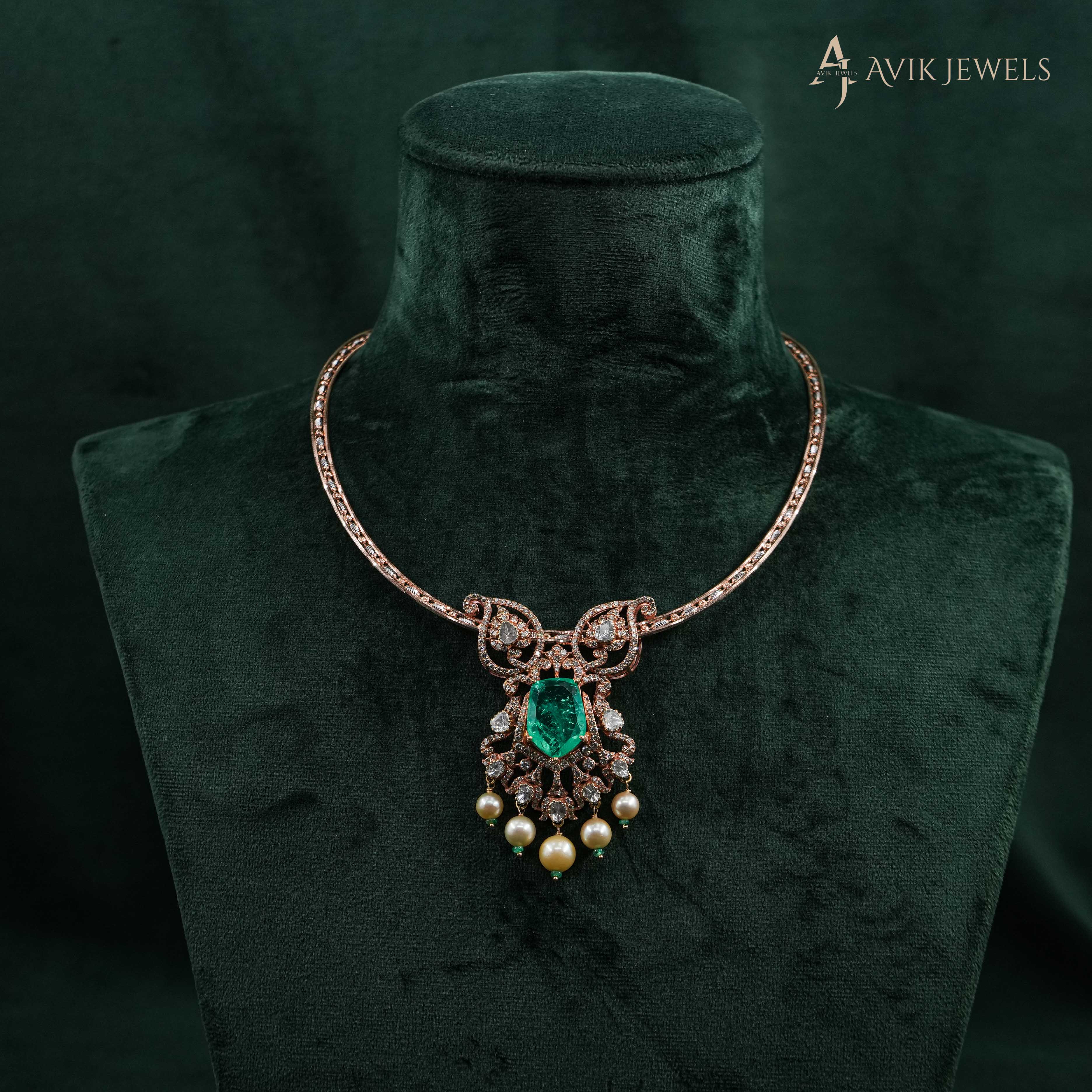 Emerald Pendant Necklace