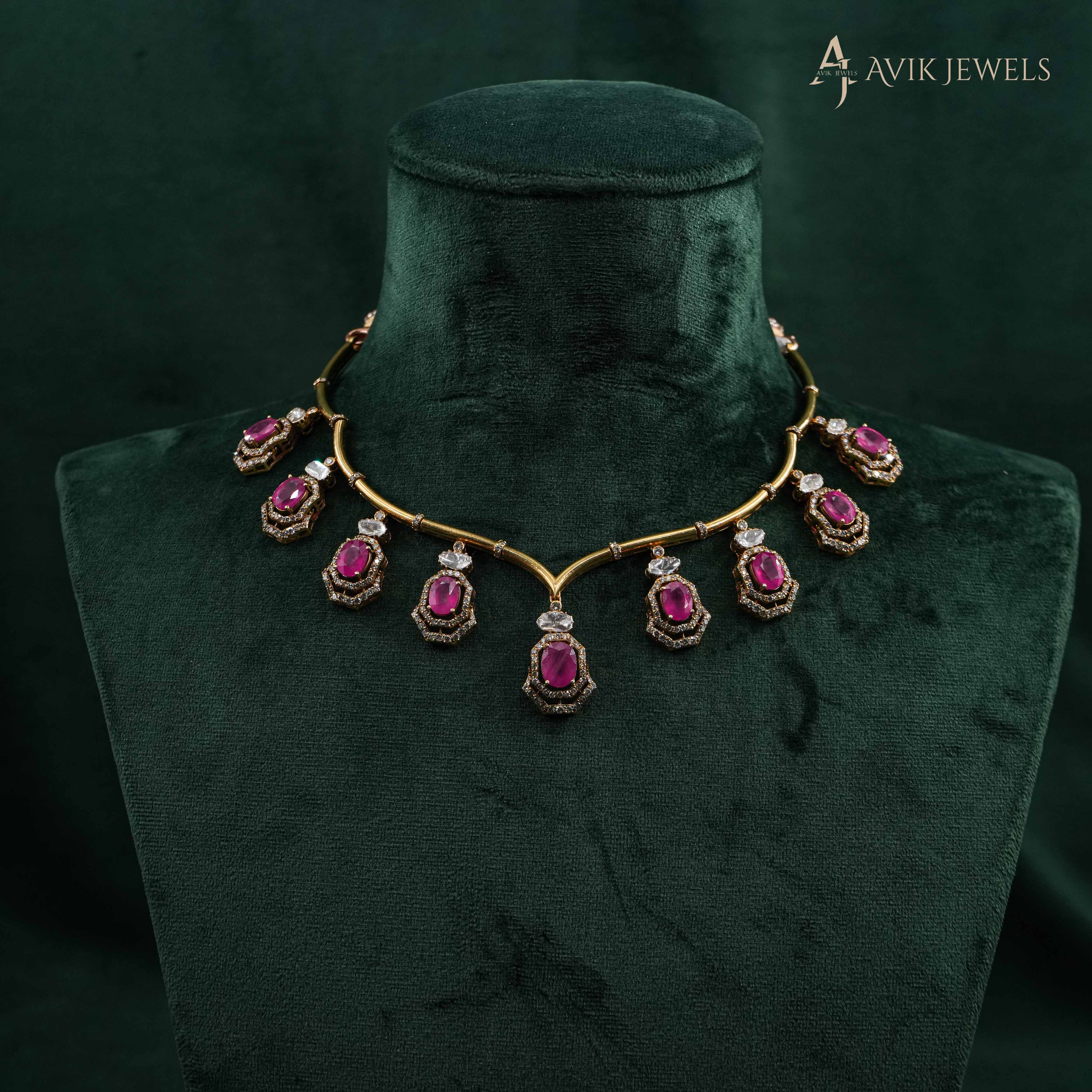 Ruby Gold Necklace