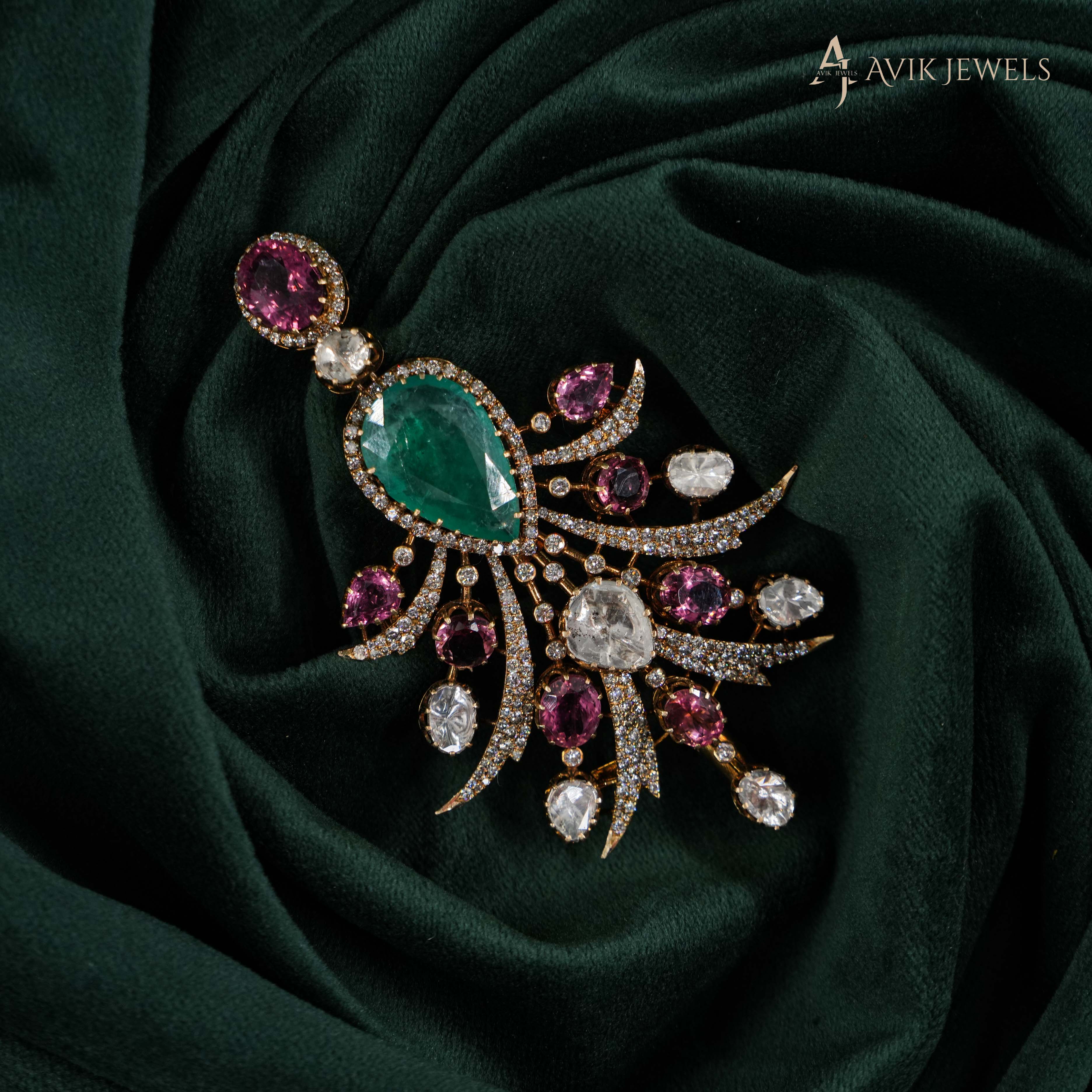 Emerald Statement Earrings