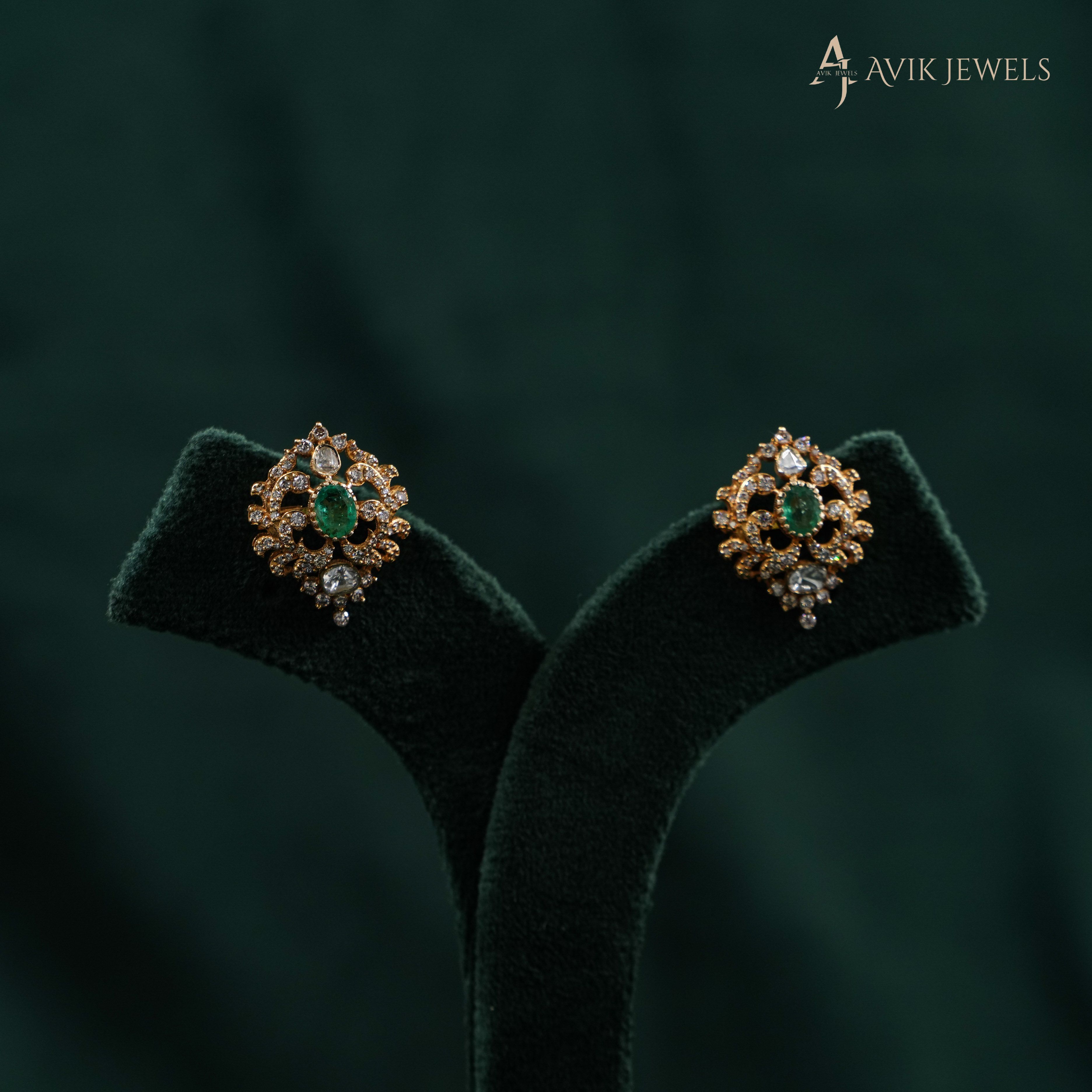 Emerald Stud Earrings