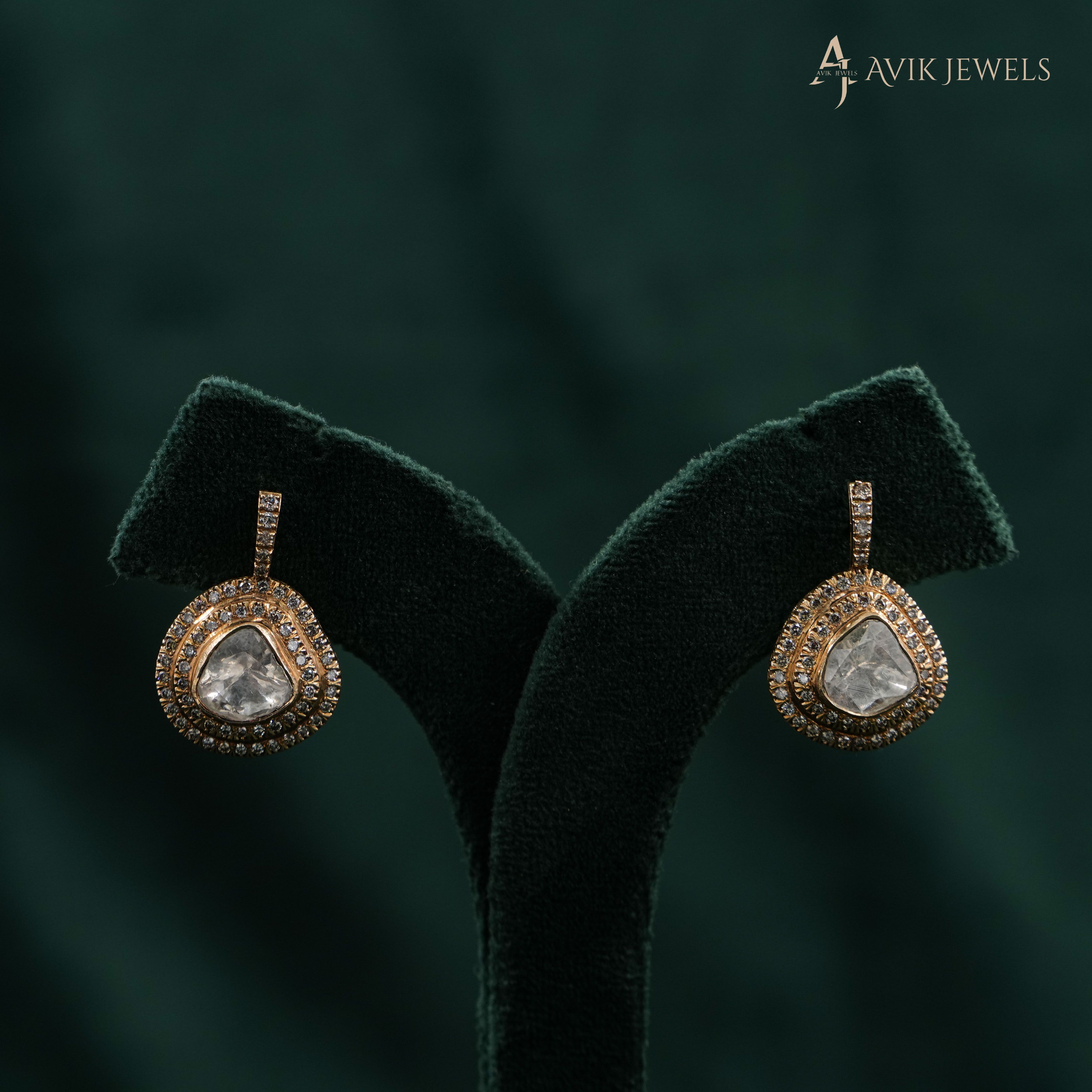 Diamond Heart Earrings