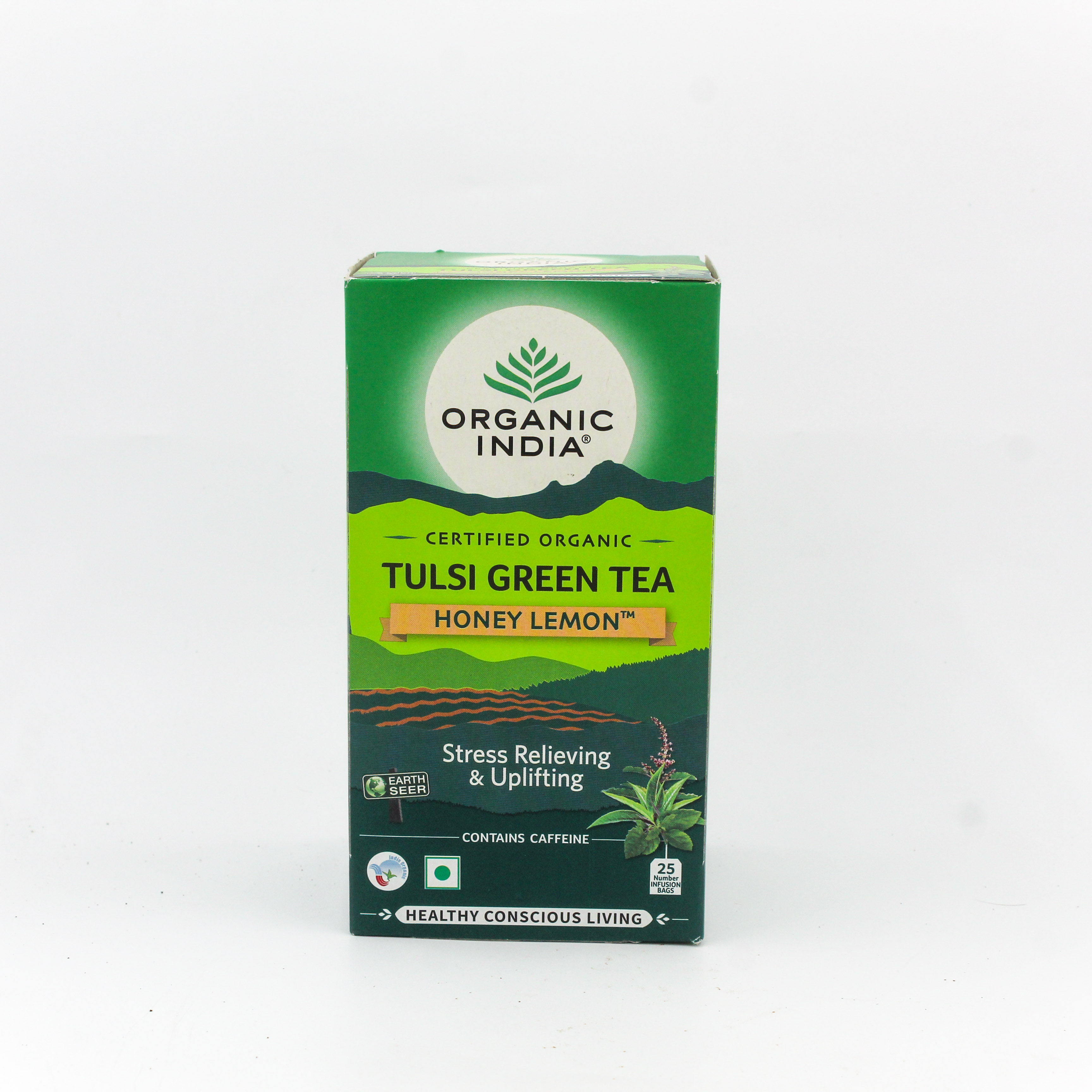 Organic India Tulsi Green Tea Honey Lemon 25 Pc