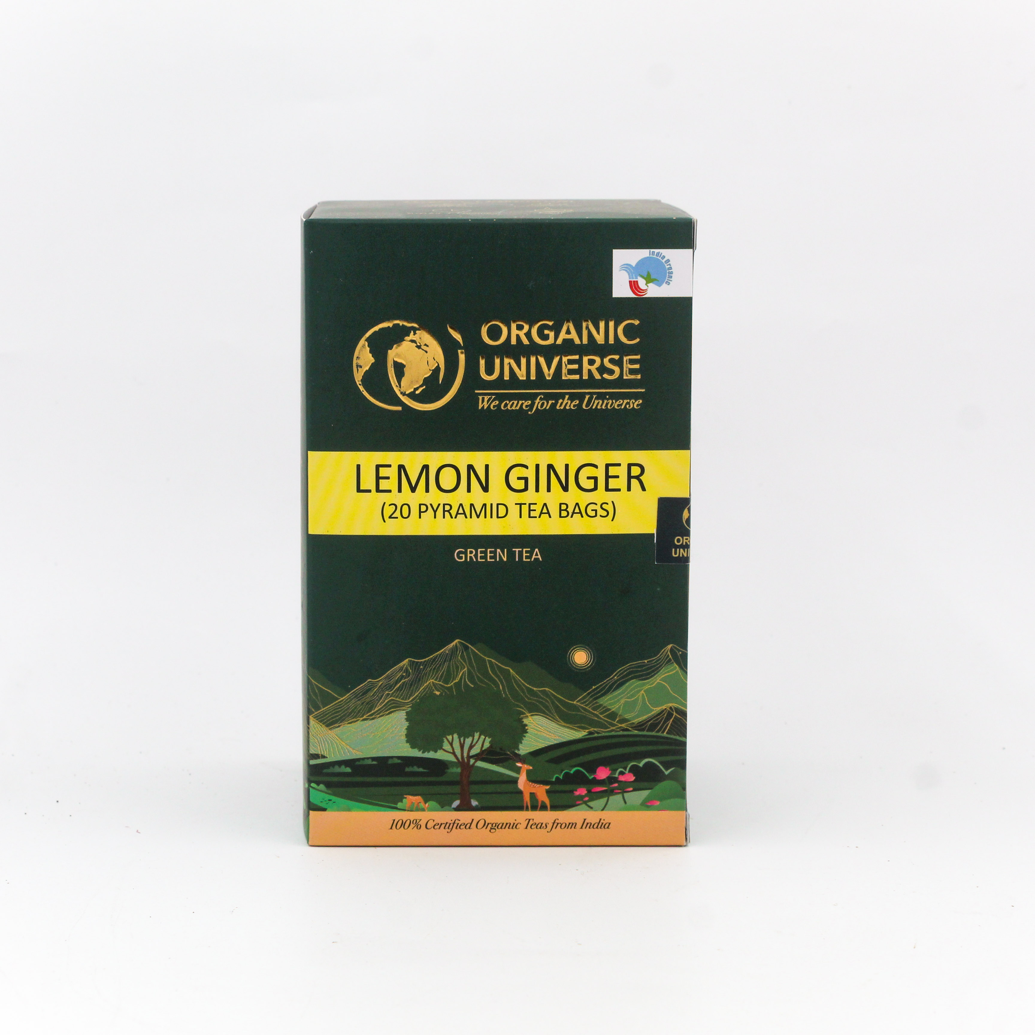 Organic Universe Green Tea Lemon Ginger 20 Pc