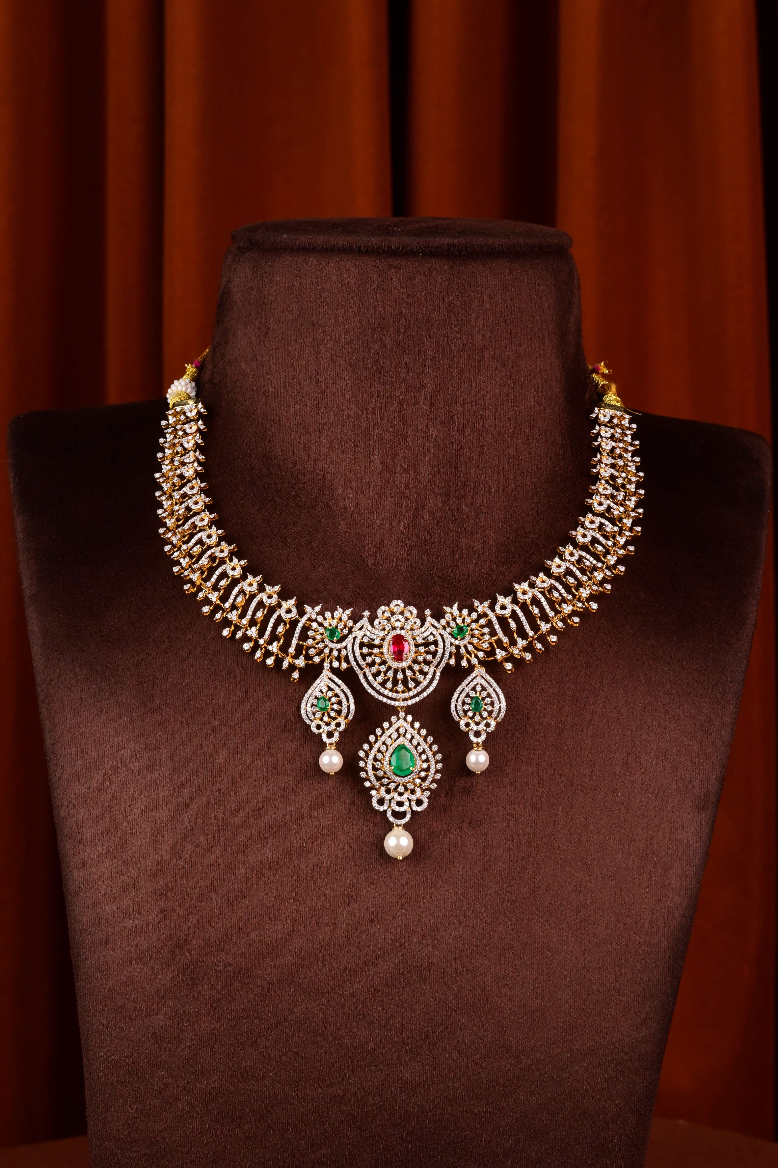 Brinda Gold and Diamonds - Diamond Bridal Necklace