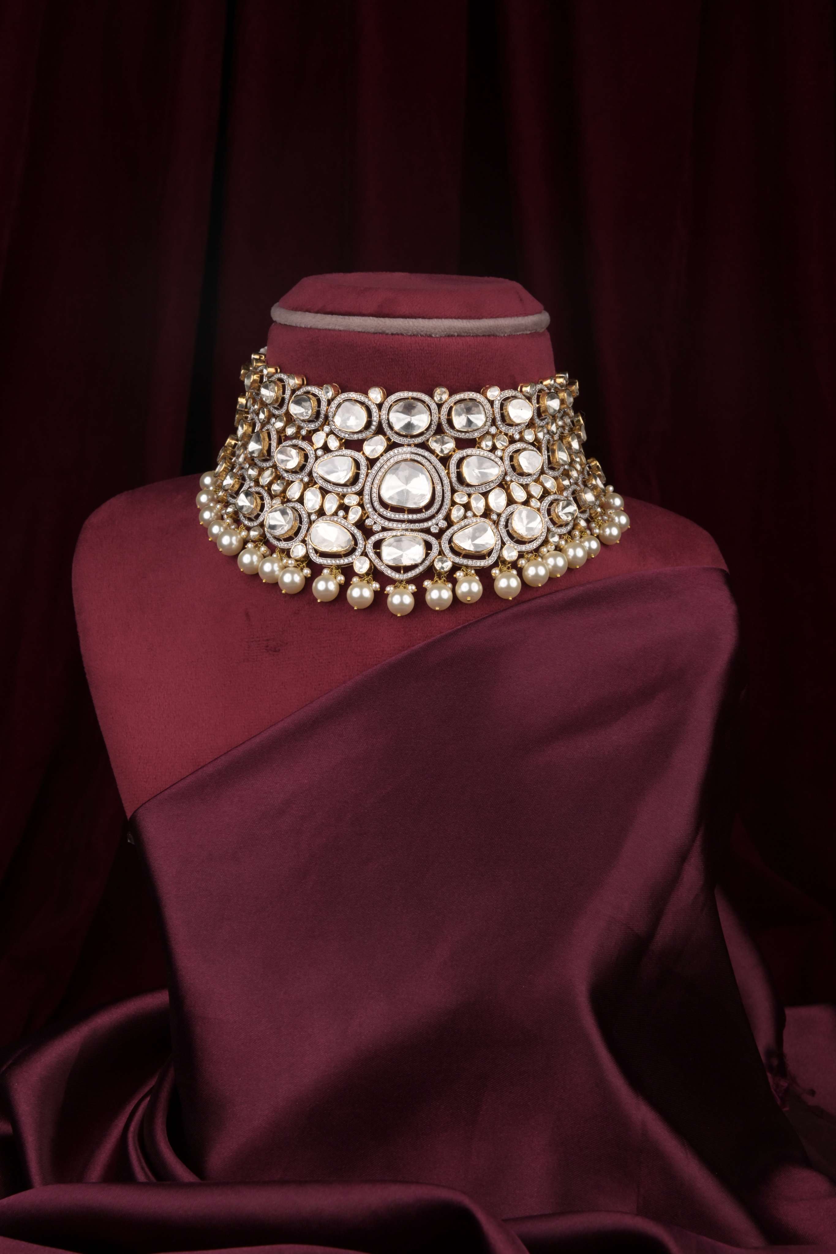 Brinda Gold and Diamonds - Polki Diamond choker