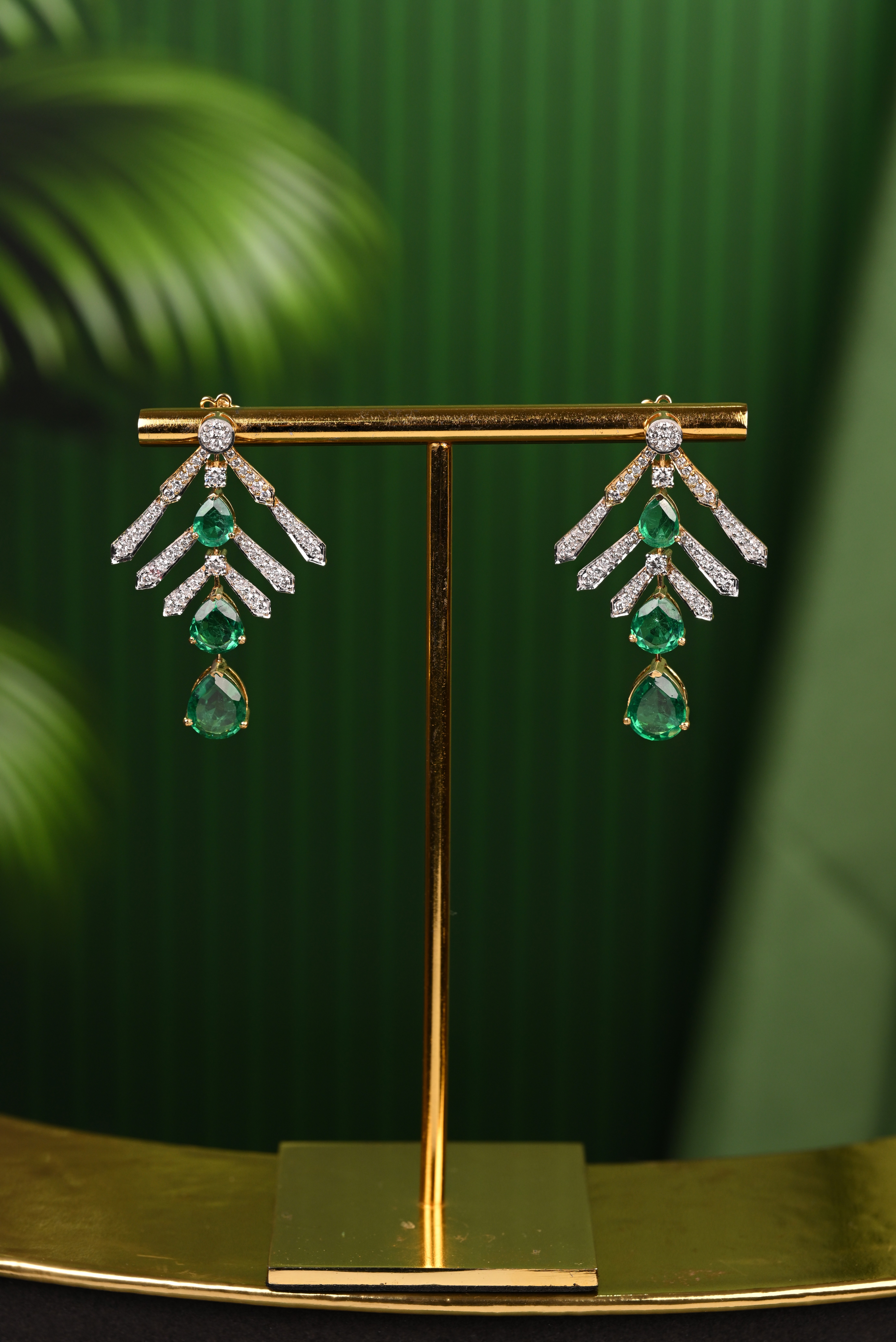 Brinda Gold and Diamonds - Radiant Diamond Hoop Earrings