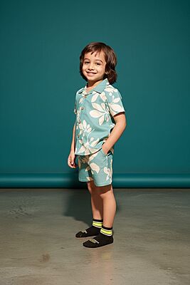 Chicbear - CB BLUE FLORAL BOYS SETS