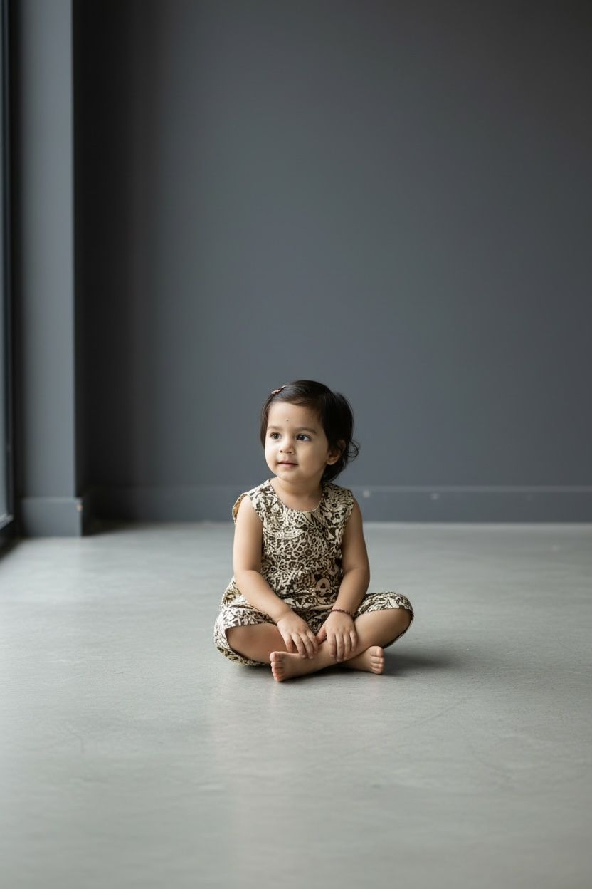 Chicbear - CB COMBO SETS GIRLSBROWN FLORAL PRINT