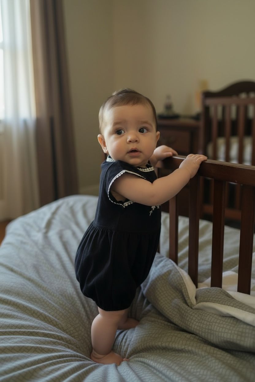 Chicbear - CB KIDS ROMPERSBLACK WITH WHITE PRINT