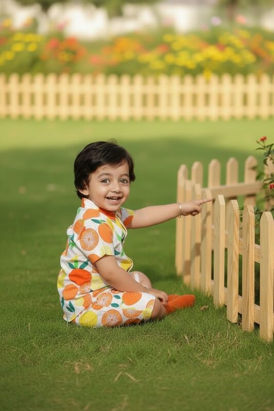 Chicbear - CB ORANGE TROPICAL BOYS SET