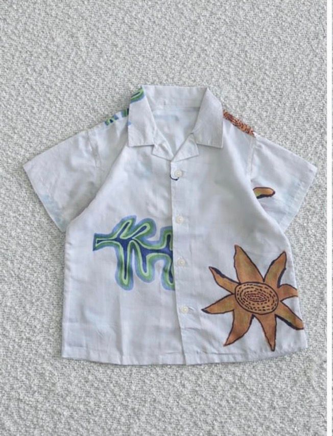 Chicbear - CB TROPICAL DOODLER BOYS SHIRT HAND ART
