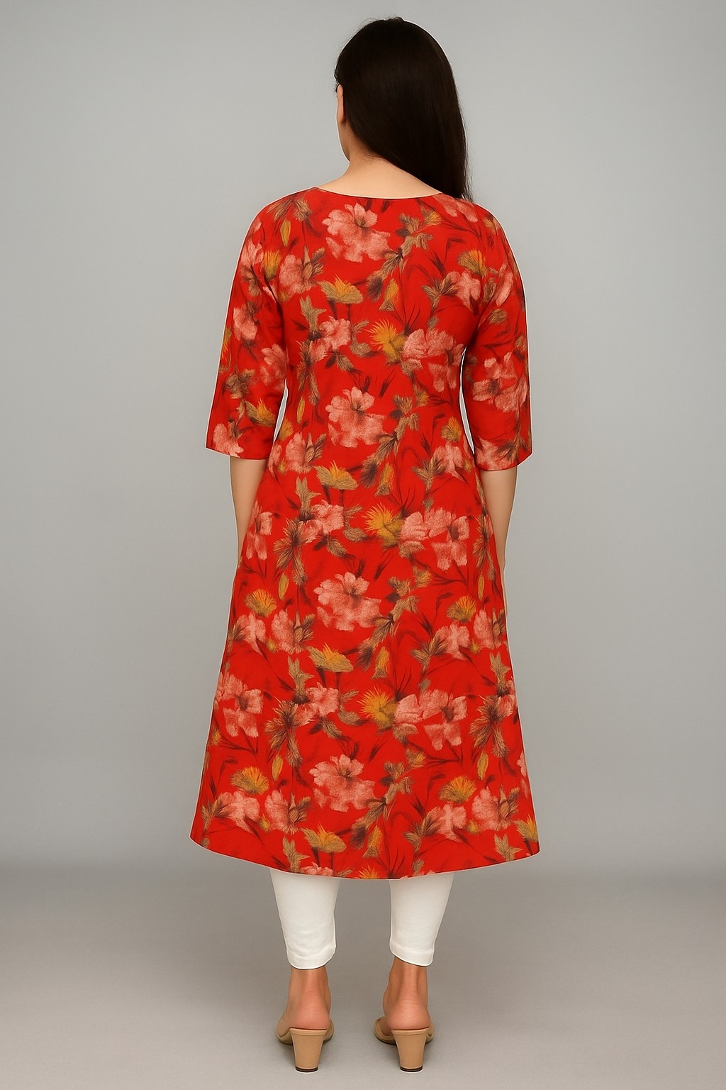 D.Gokuldas NX - Red Printed Kurti