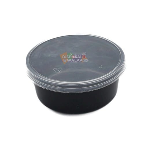 Black Round Container - 100 ML