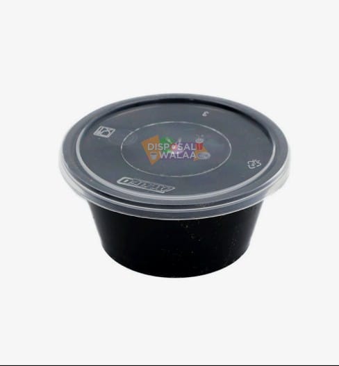 Black Round Container - 50 ML