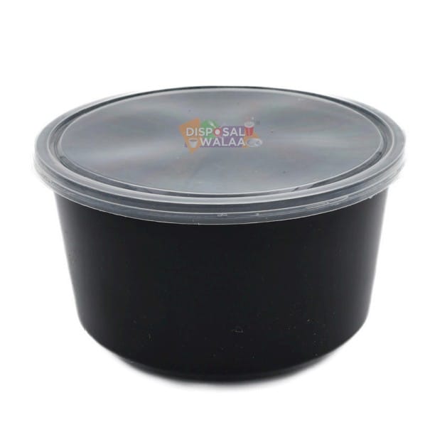 Black Round Container - 750 ML