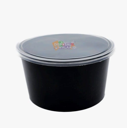 Black Round Container - 1000 ML
