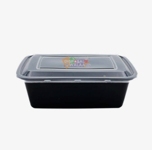 Black Rectangle Container - 750 ML