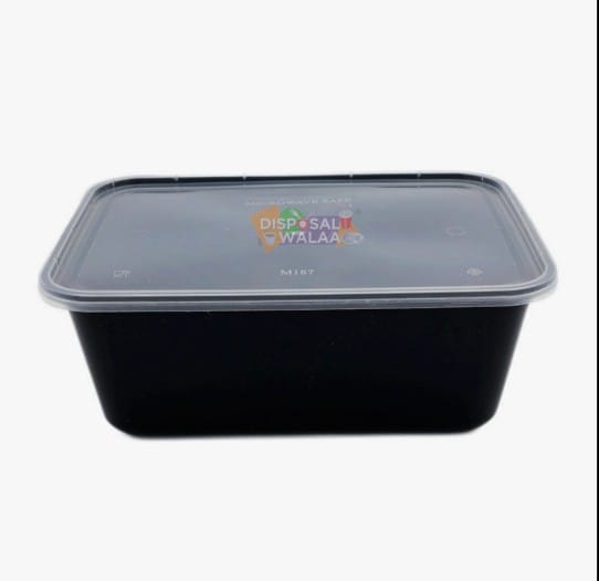 Black Rectangle Container - 1500 ML
