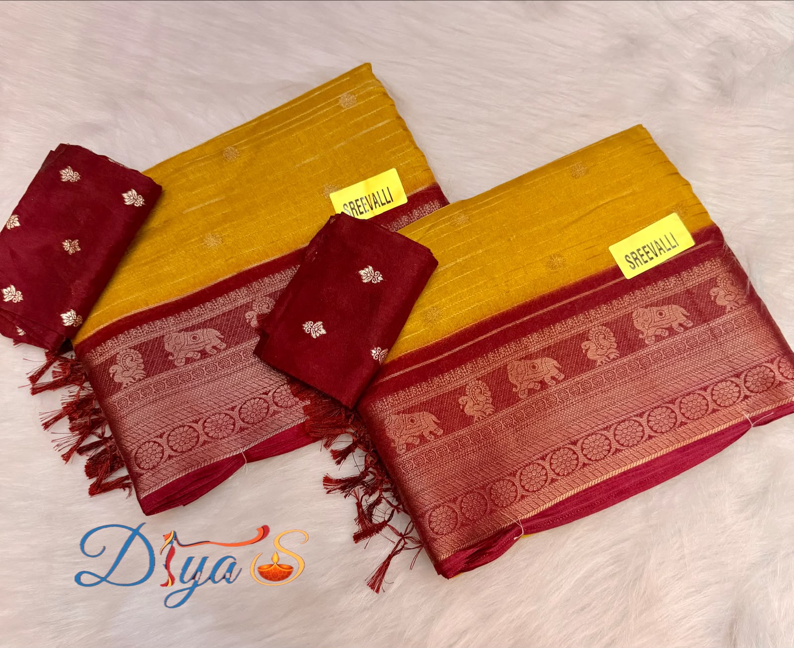 Diya sarees - Mangalgiri dola silk saree