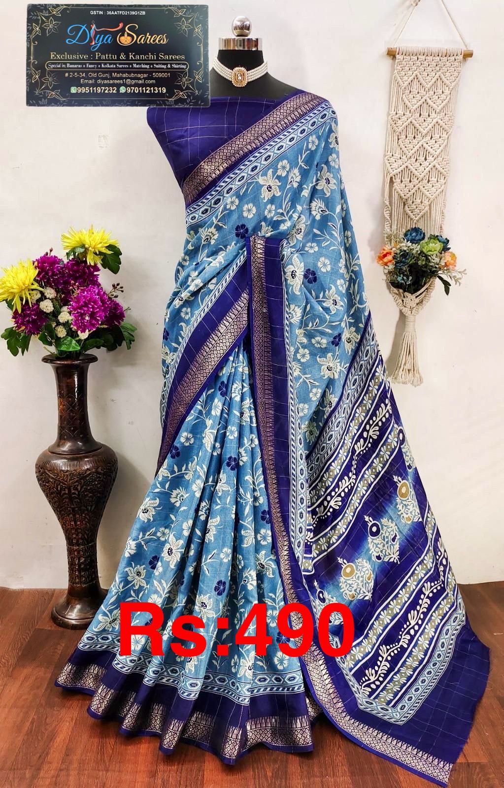 Diya sarees - Cotton Kalamkari Saree