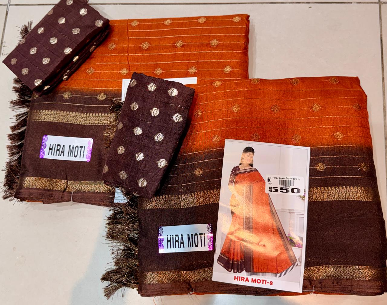 Diya sarees - Rust Orange