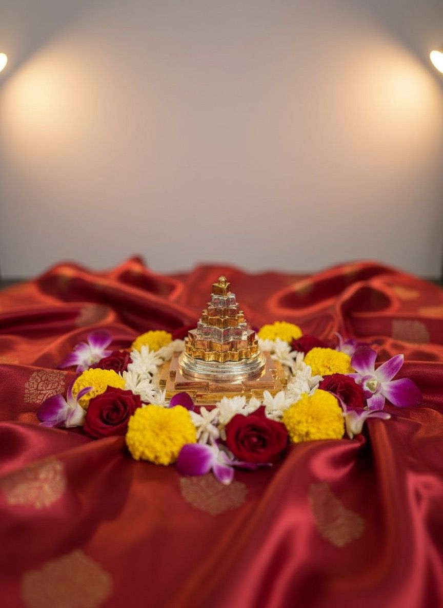 Evaarah - Shri Yantra Metal 3x3 - For Meditation And Vastu