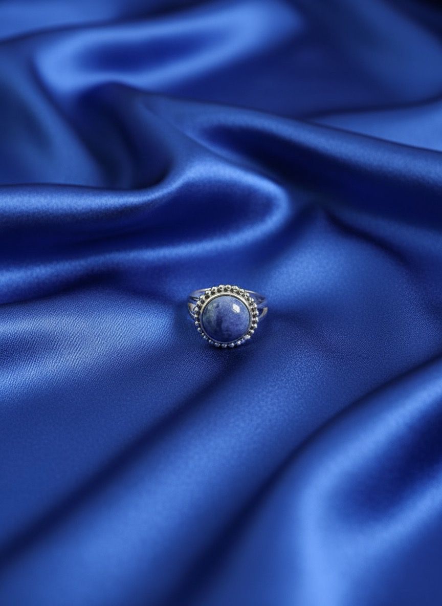 Evaarah - Lapiz Lazuli Finger Ring - For Self-Expression