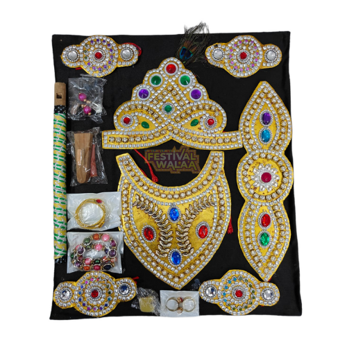 Kids Krishna Ji Set - Kids Radha and Krishna jewellery Set