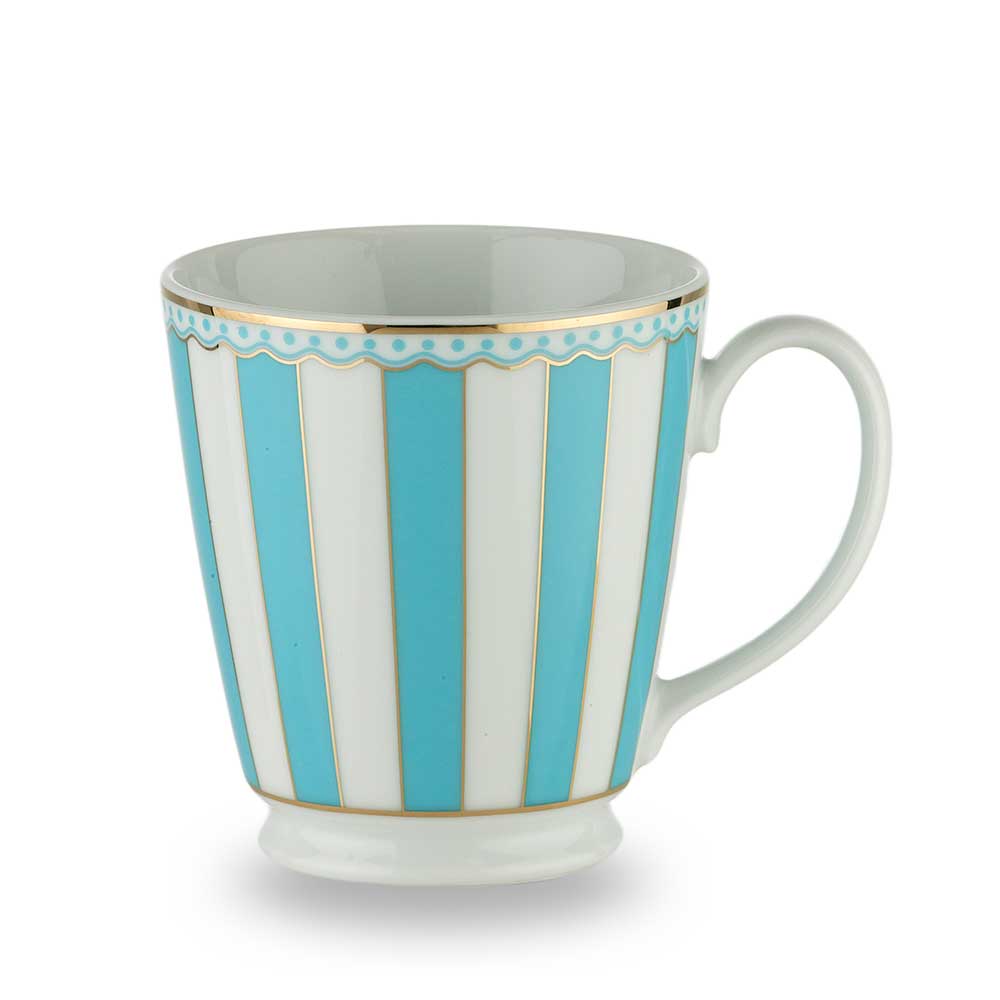 M253 Noritake Carnival Collection Light Blue Colour Mug In Porcelin