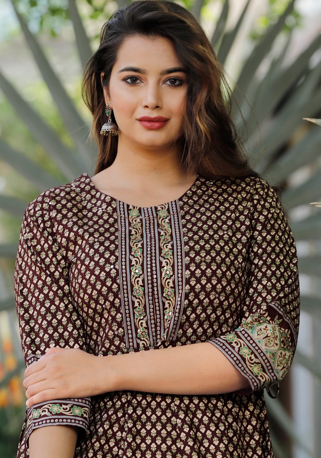Ginni Textile - Heavy Quality Fabric Full Ghera Anarkali  With Neck 003