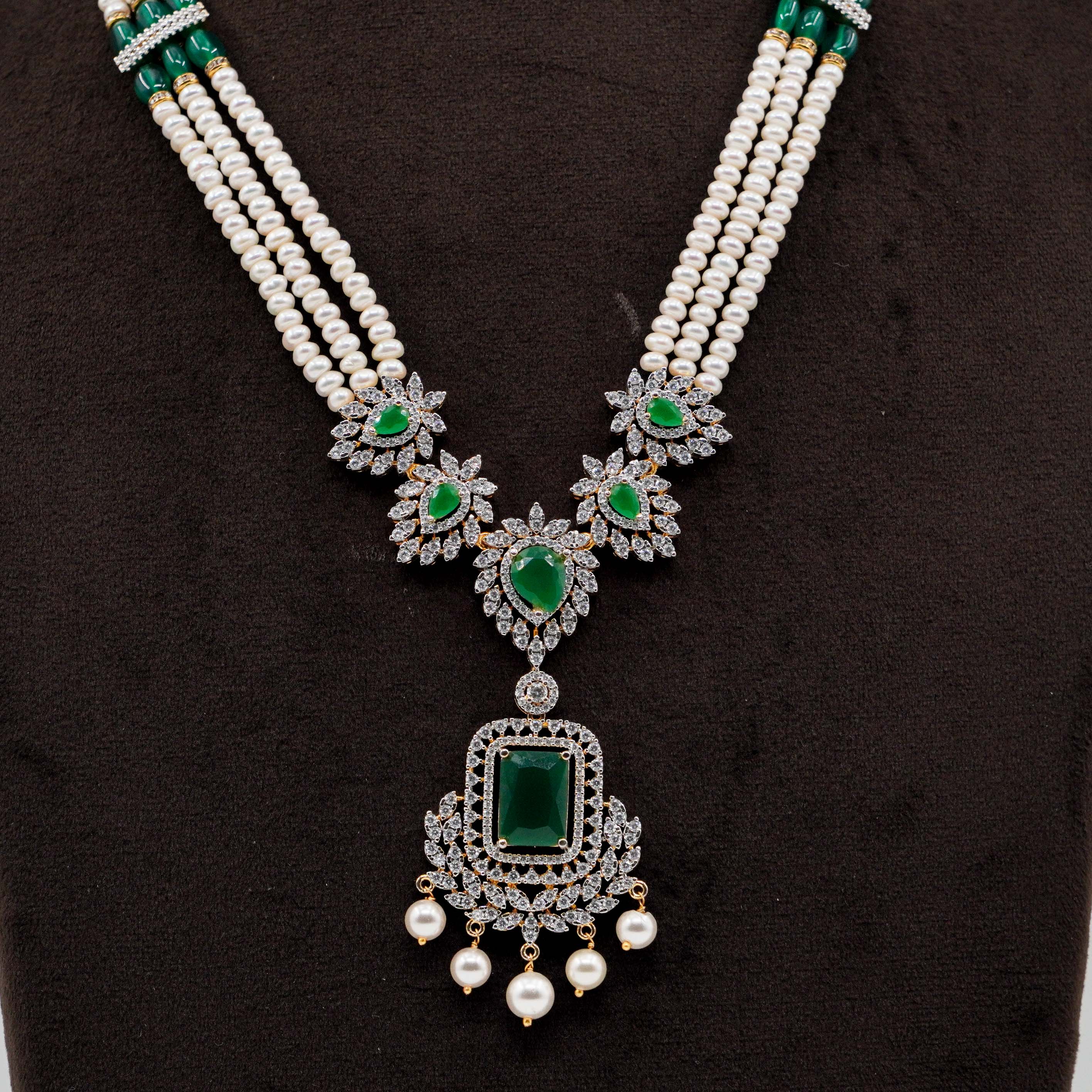 Pearl Emerald Necklace