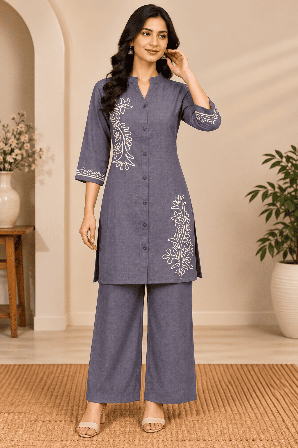 Kamal Exclusive - Elegant Embroidered Co-ord Set
