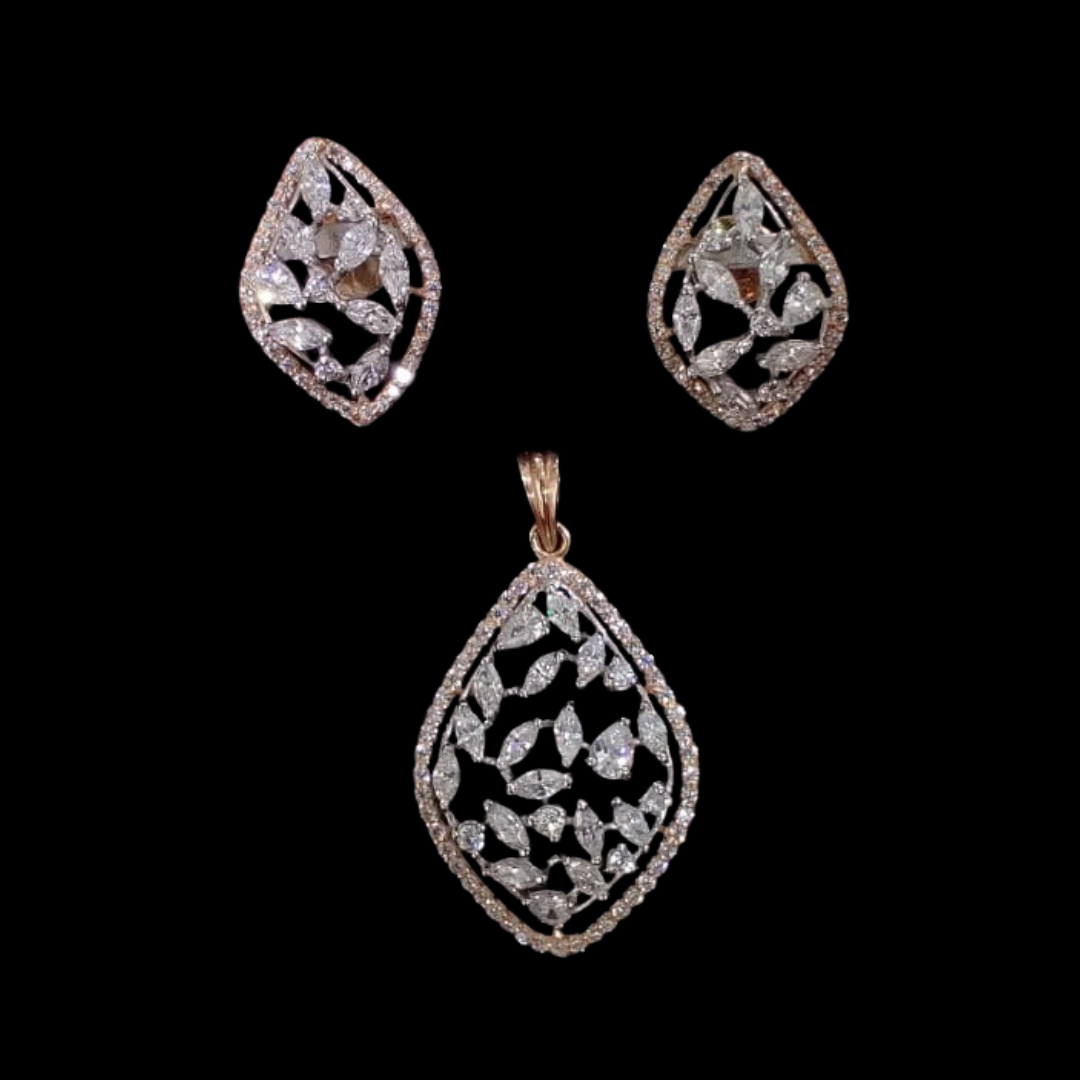 Kimtee Jewellers - Star Leaf Pendant Set
