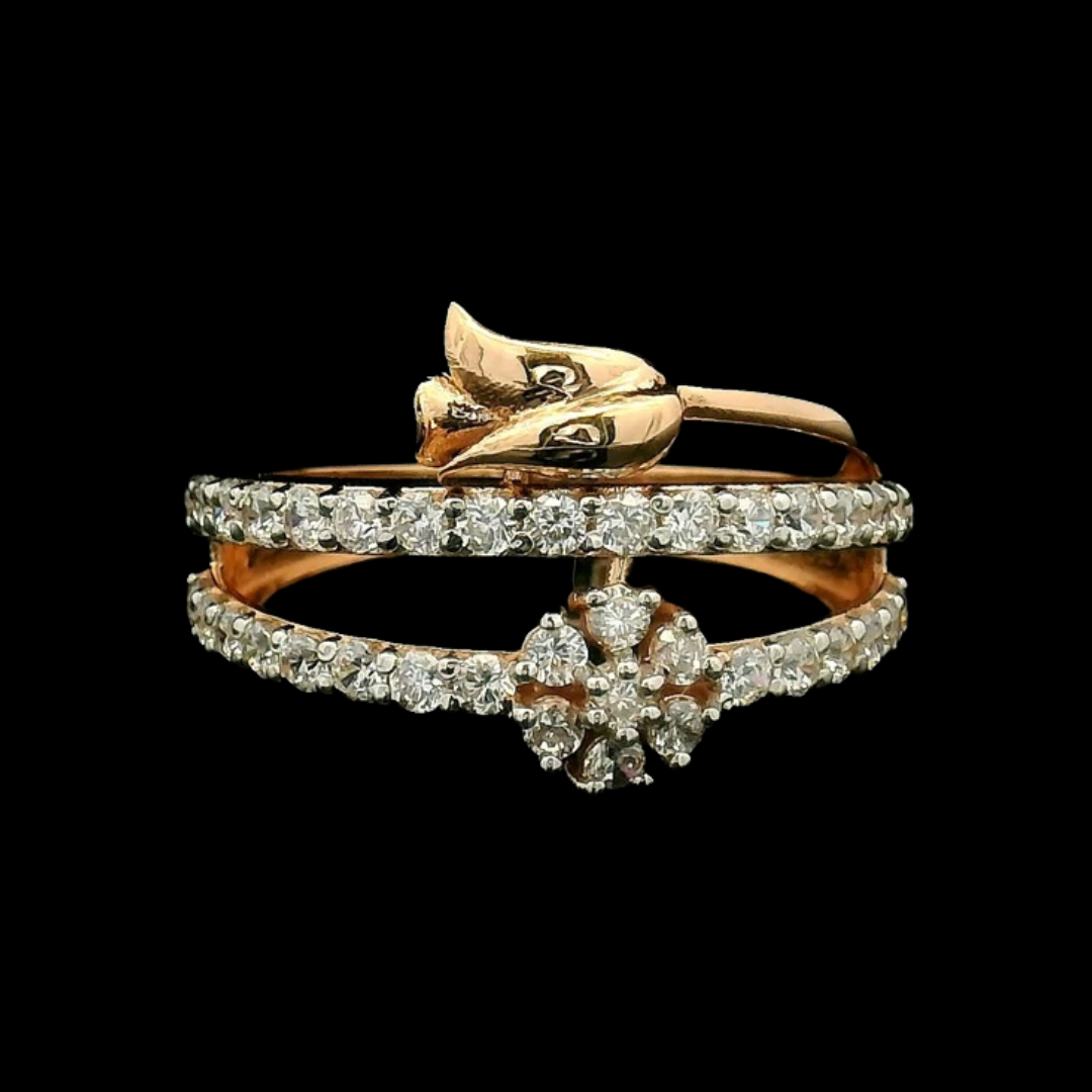 Kimtee Jewellers - Gold Blush Flower Petal Ring